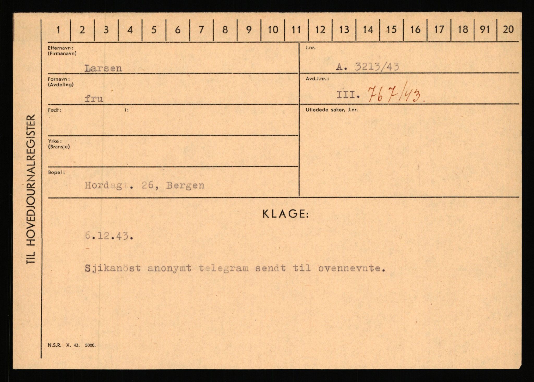 Statspolitiet - Hovedkontoret / Osloavdelingen, AV/RA-S-1329/C/Ca/L0009: Knutsen - Limstrand, 1943-1945, s. 2987