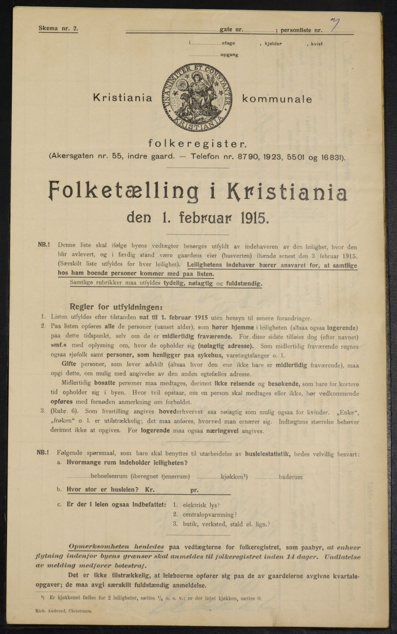 OBA, Kommunal folketelling 1.2.1915 for Kristiania, 1915, s. 59505