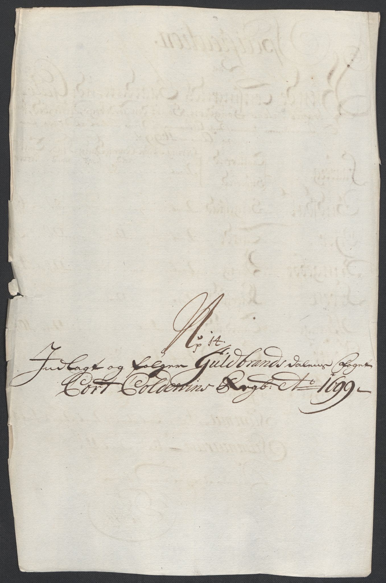 Rentekammeret inntil 1814, Reviderte regnskaper, Fogderegnskap, RA/EA-4092/R17/L1172: Fogderegnskap Gudbrandsdal, 1699, s. 191