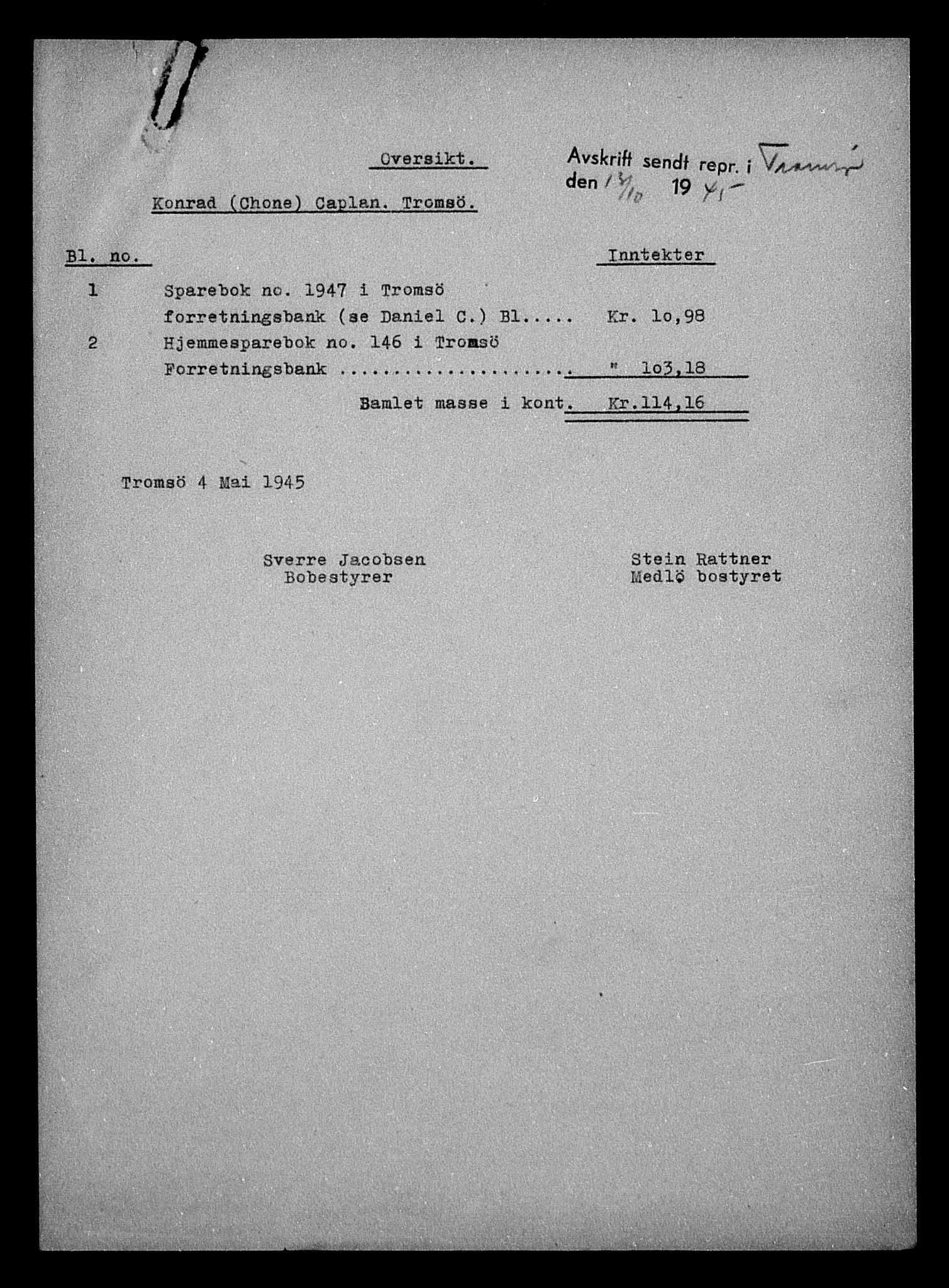 Justisdepartementet, Tilbakeføringskontoret for inndratte formuer, AV/RA-S-1564/H/Hc/Hcb/L0910: --, 1945-1947, s. 457