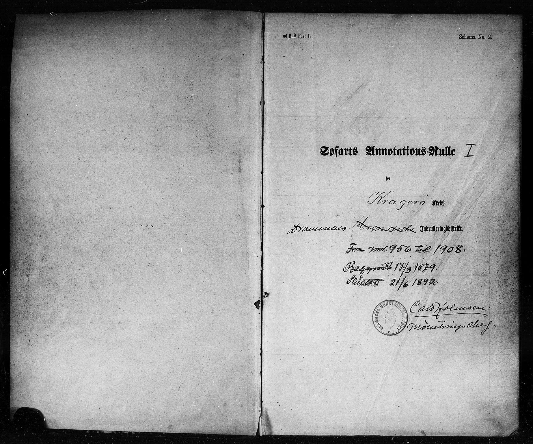 Kragerø innrulleringskontor, AV/SAKO-A-830/F/Fb/L0003: Annotasjonsrulle, 1879-1892, s. 2