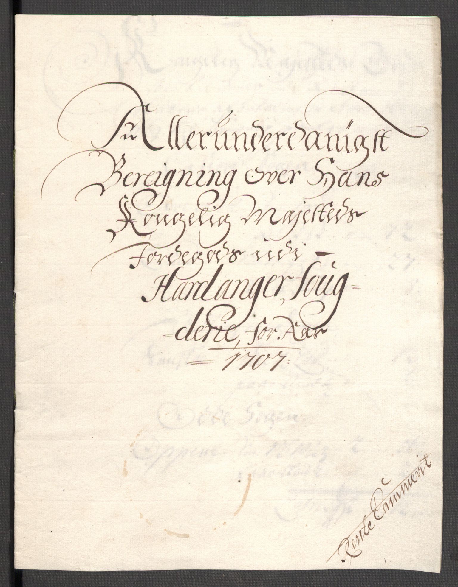 Rentekammeret inntil 1814, Reviderte regnskaper, Fogderegnskap, RA/EA-4092/R48/L2984: Fogderegnskap Sunnhordland og Hardanger, 1706-1707, s. 396