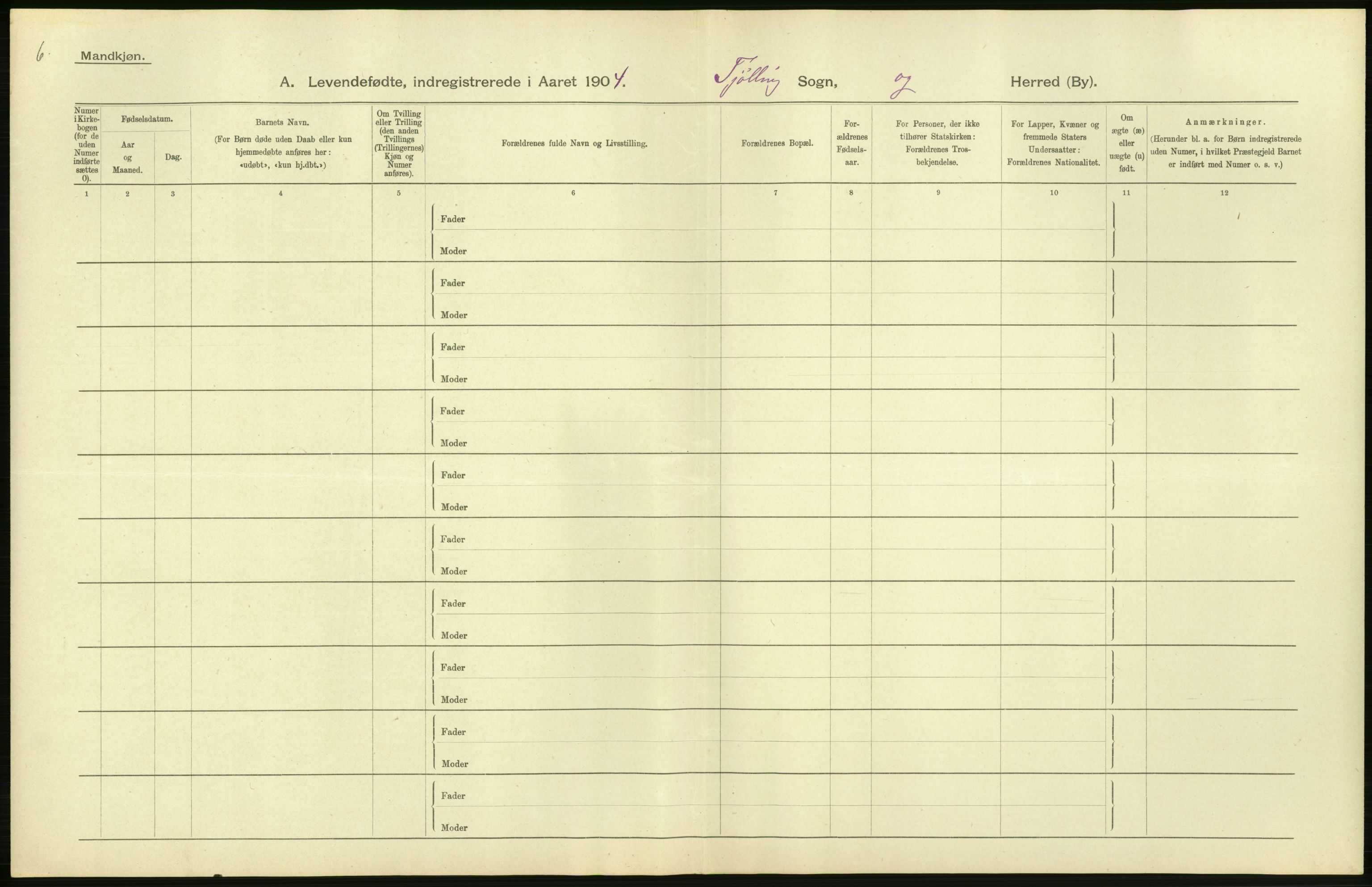 Statistisk sentralbyrå, Sosiodemografiske emner, Befolkning, AV/RA-S-2228/D/Df/Dfa/Dfab/L0008: Jarlsberg og Larvig amt: Fødte, gifte, døde, 1904, s. 66