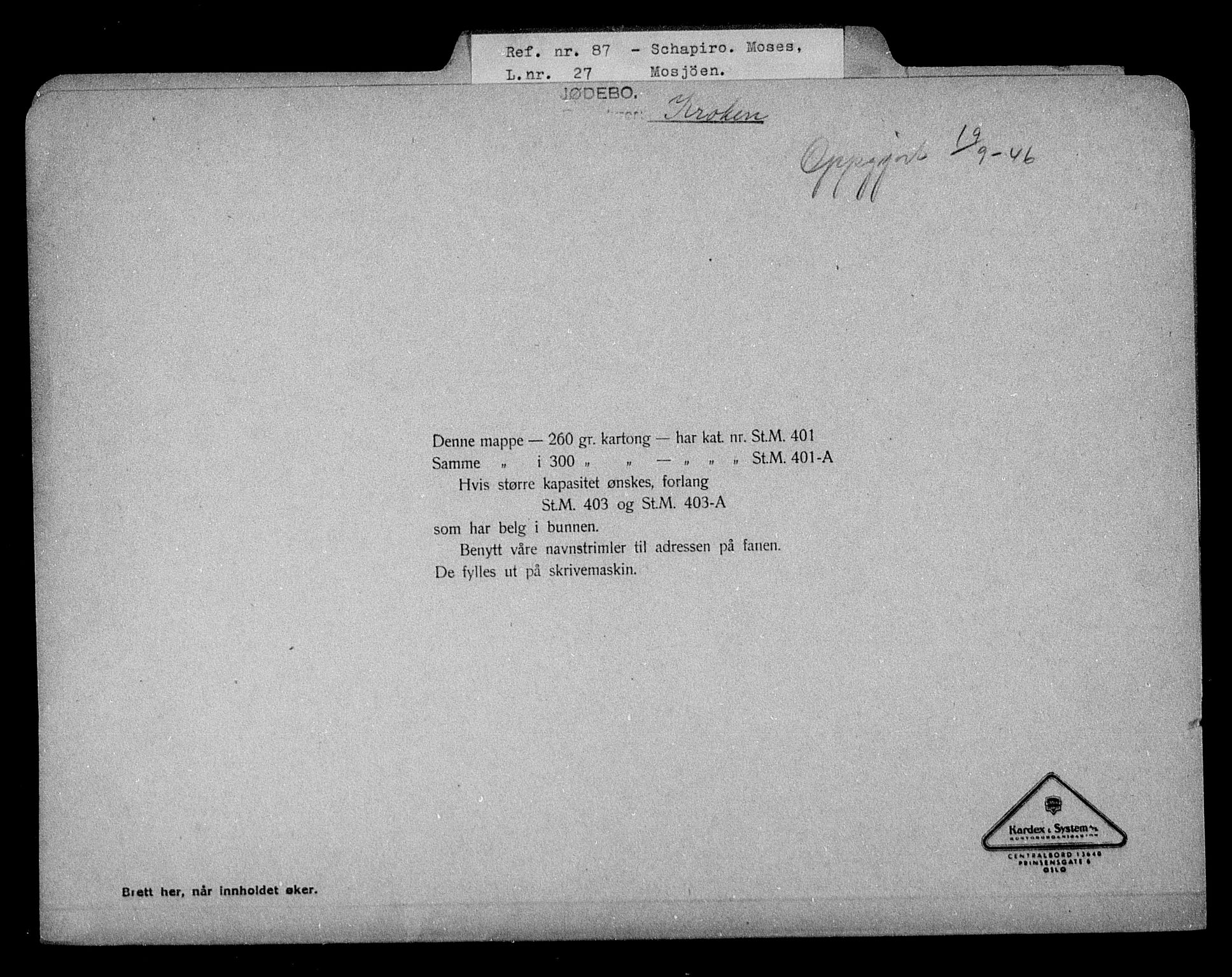 Justisdepartementet, Tilbakeføringskontoret for inndratte formuer, AV/RA-S-1564/H/Hc/Hcb/L0915: --, 1945-1947, s. 347