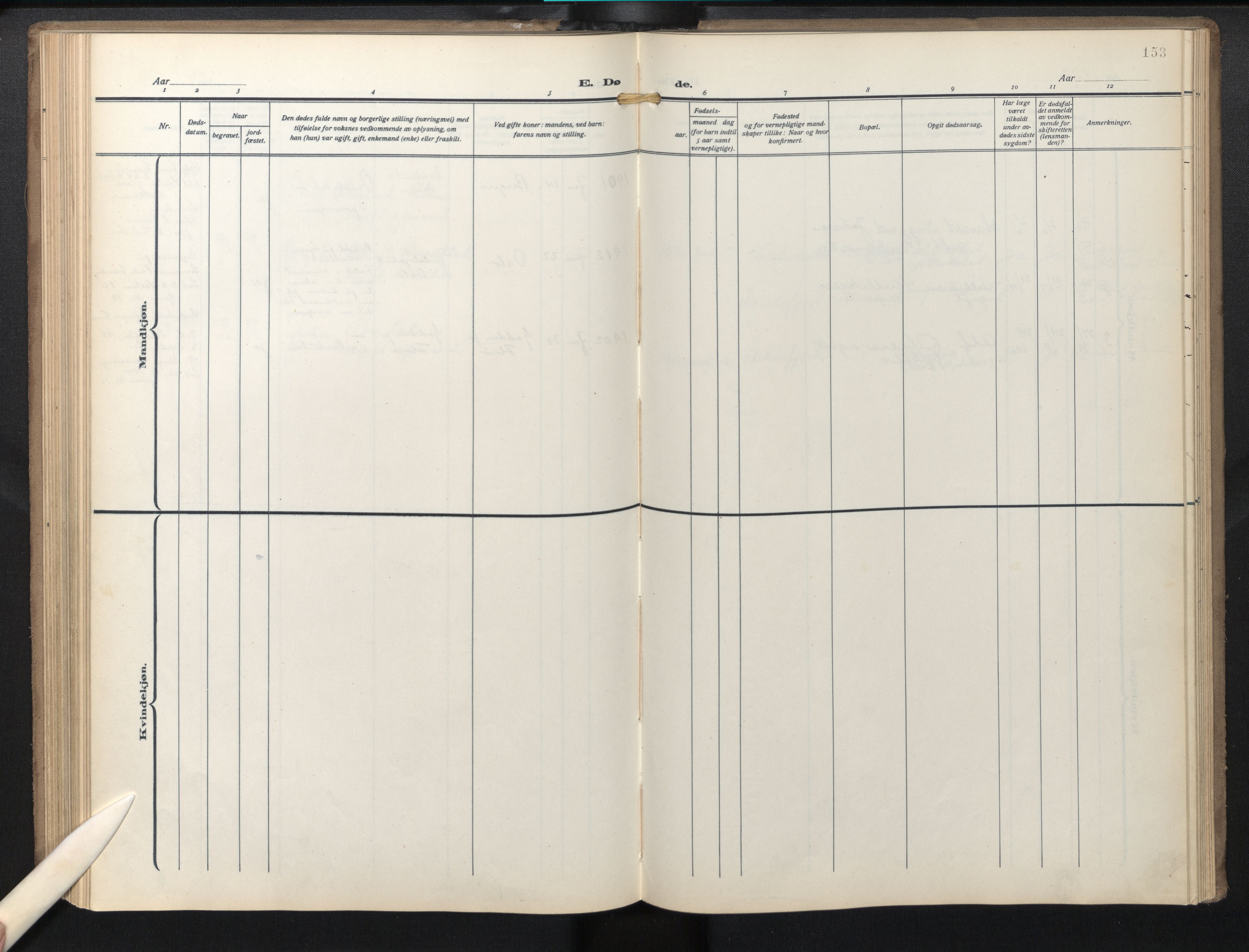 Den norske sjømannsmisjon i utlandet / Baltimore, AV/SAB-SAB/PA-0169/H/Ha/L0001: Ministerialbok nr. A 1, 1927-1975, s. 152b-153a
