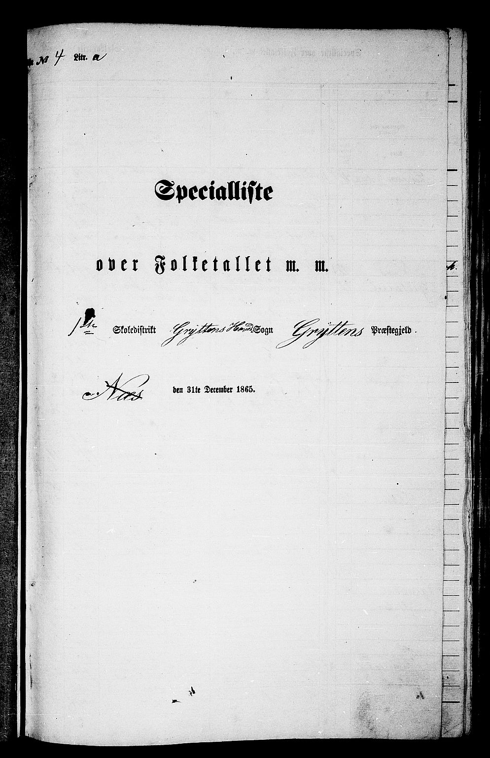 RA, Folketelling 1865 for 1539P Grytten prestegjeld, 1865, s. 66