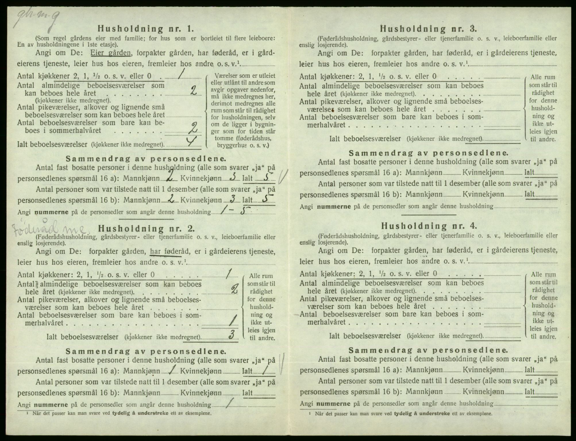 SAB, Folketelling 1920 for 1213 Fjelberg herred, 1920, s. 89