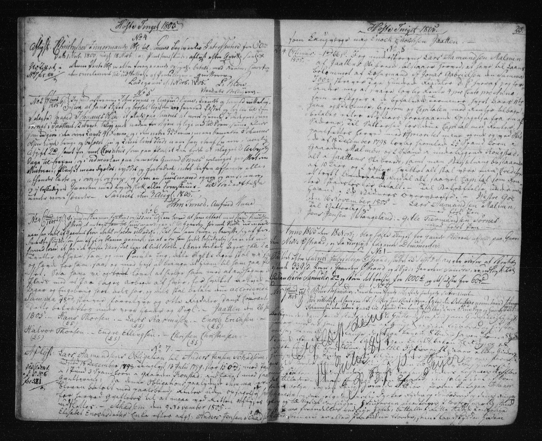 Jæren og Dalane sorenskriveri, AV/SAST-A-100306/4/41/41B/L0011: Pantebok nr. 8, 1805-1812, s. 23