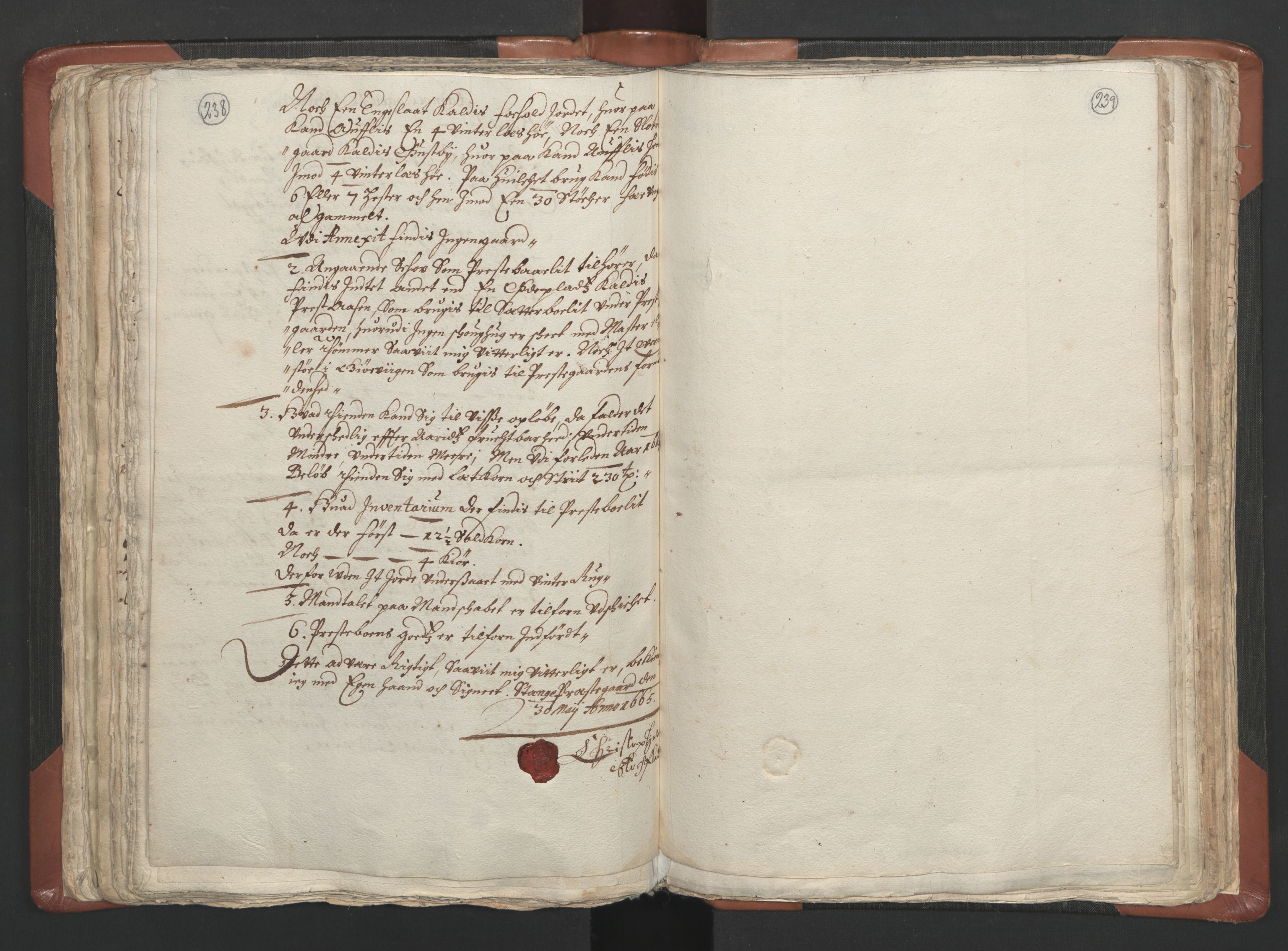 RA, Sogneprestenes manntall 1664-1666, nr. 5: Hedmark prosti, 1664-1666, s. 238-239