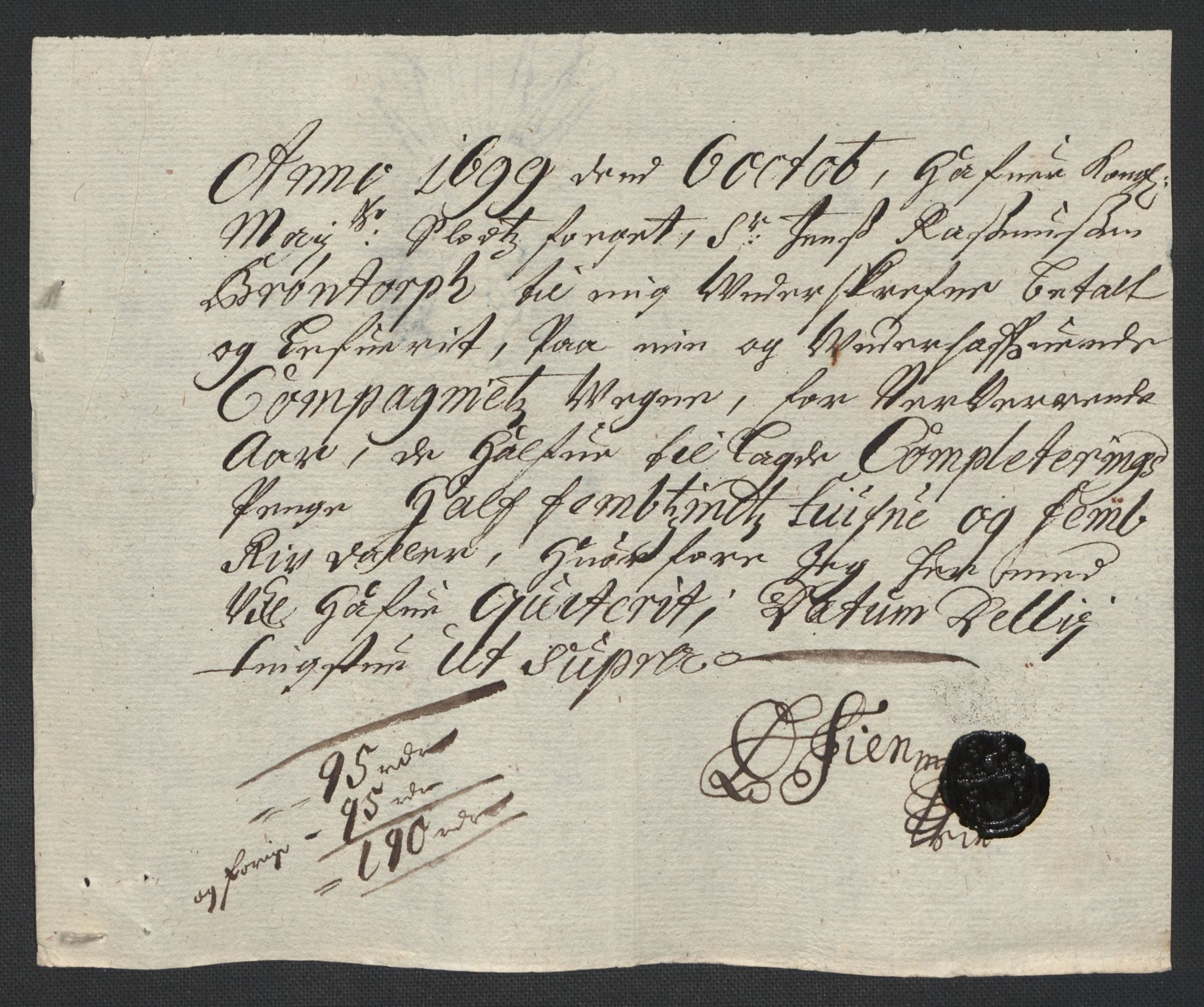 Rentekammeret inntil 1814, Reviderte regnskaper, Fogderegnskap, AV/RA-EA-4092/R10/L0442: Fogderegnskap Aker og Follo, 1699, s. 259