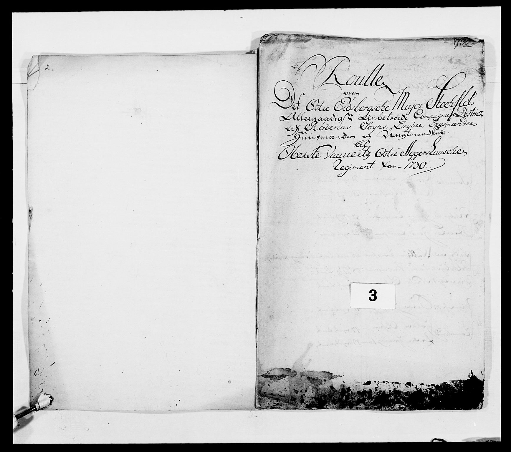 Kommanderende general (KG I) med Det norske krigsdirektorium, AV/RA-EA-5419/E/Ea/L0490: 2. Akershusiske regiment, 1730-1748, s. 39