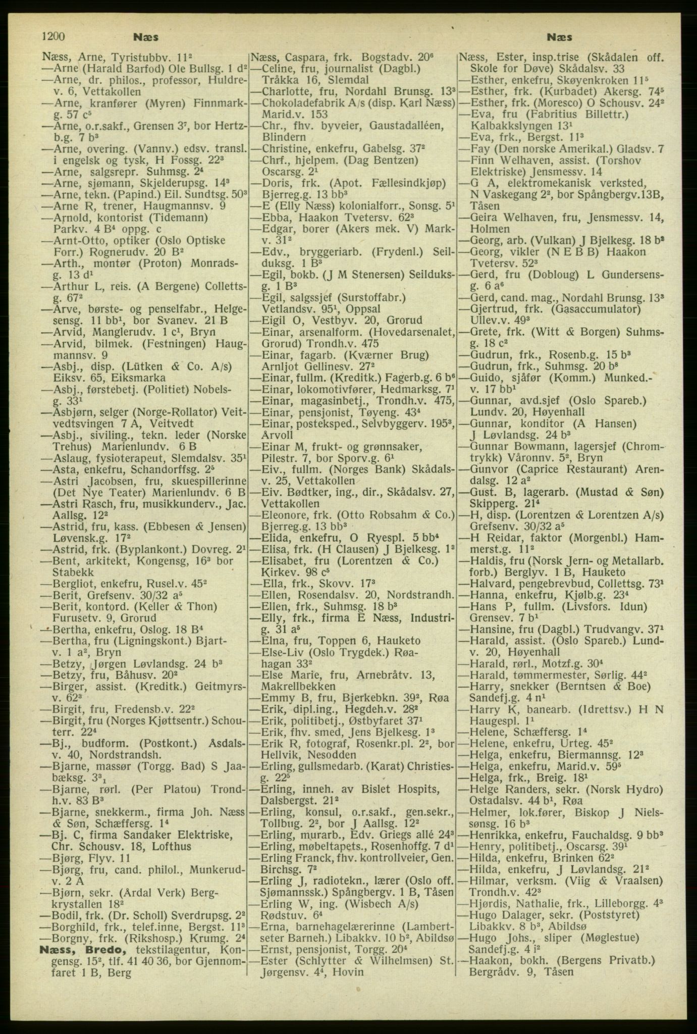 Kristiania/Oslo adressebok, PUBL/-, 1958-1959, s. 1200