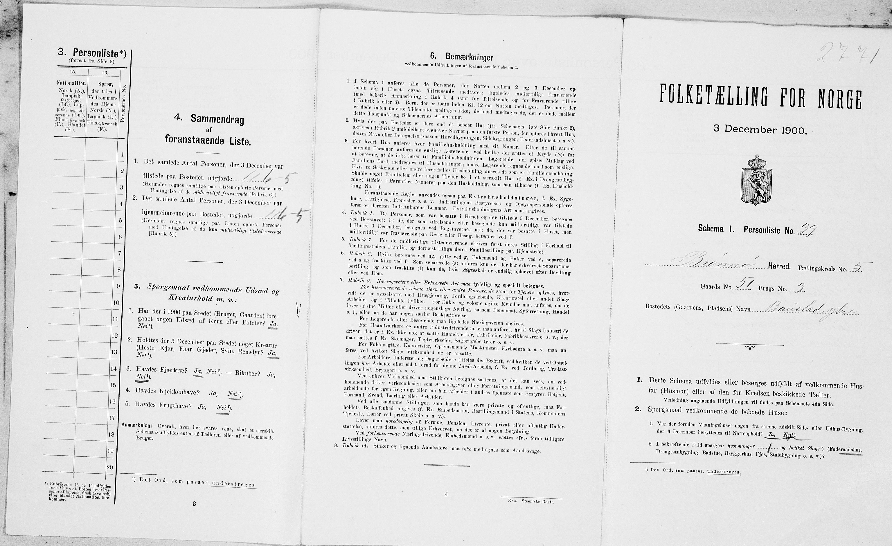 SAT, Folketelling 1900 for 1814 Brønnøy herred, 1900, s. 633