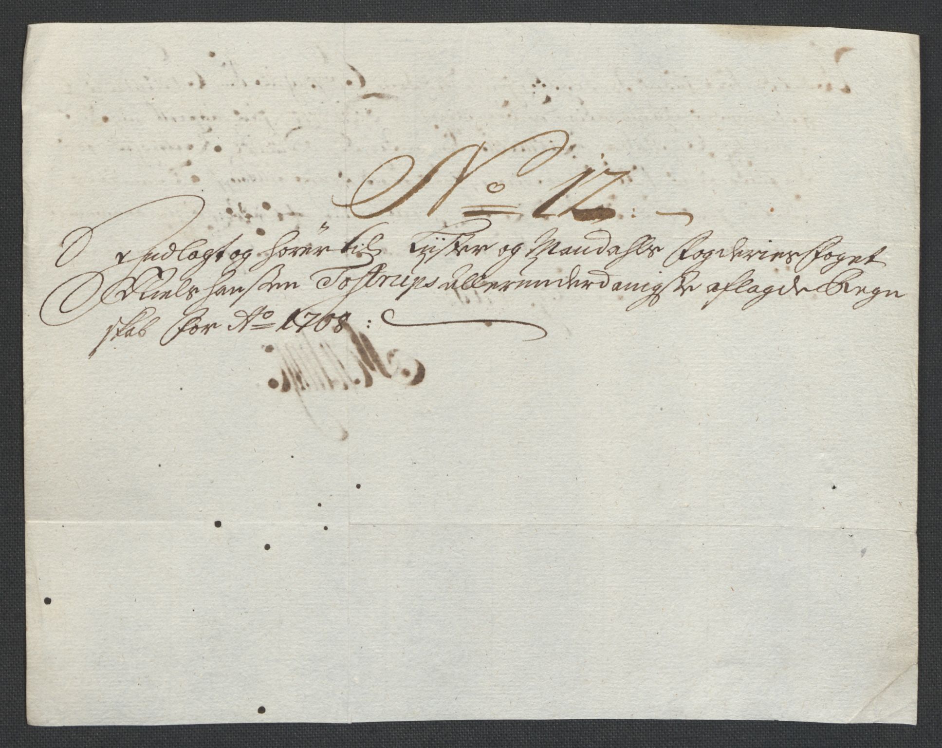 Rentekammeret inntil 1814, Reviderte regnskaper, Fogderegnskap, AV/RA-EA-4092/R43/L2552: Fogderegnskap Lista og Mandal, 1705-1709, s. 96