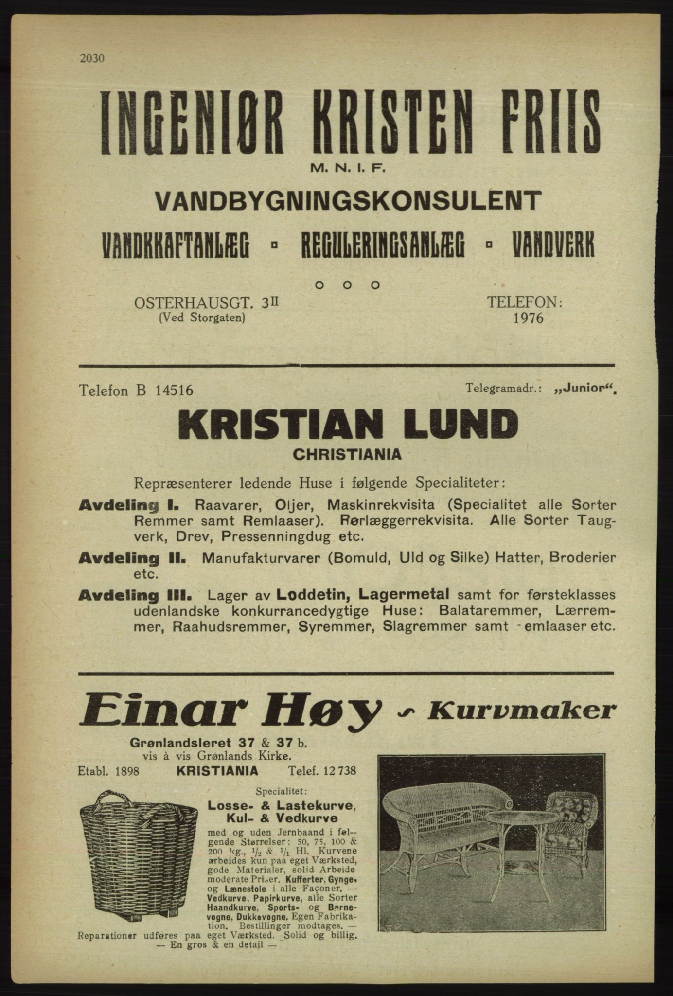 Kristiania/Oslo adressebok, PUBL/-, 1918, s. 2183