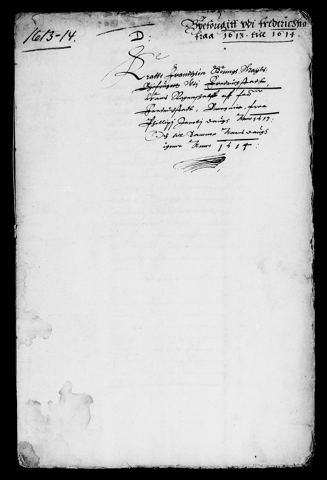 Rentekammeret inntil 1814, Reviderte regnskaper, Lensregnskaper, AV/RA-EA-5023/R/Rb/Rba/L0032: Akershus len, 1608-1614