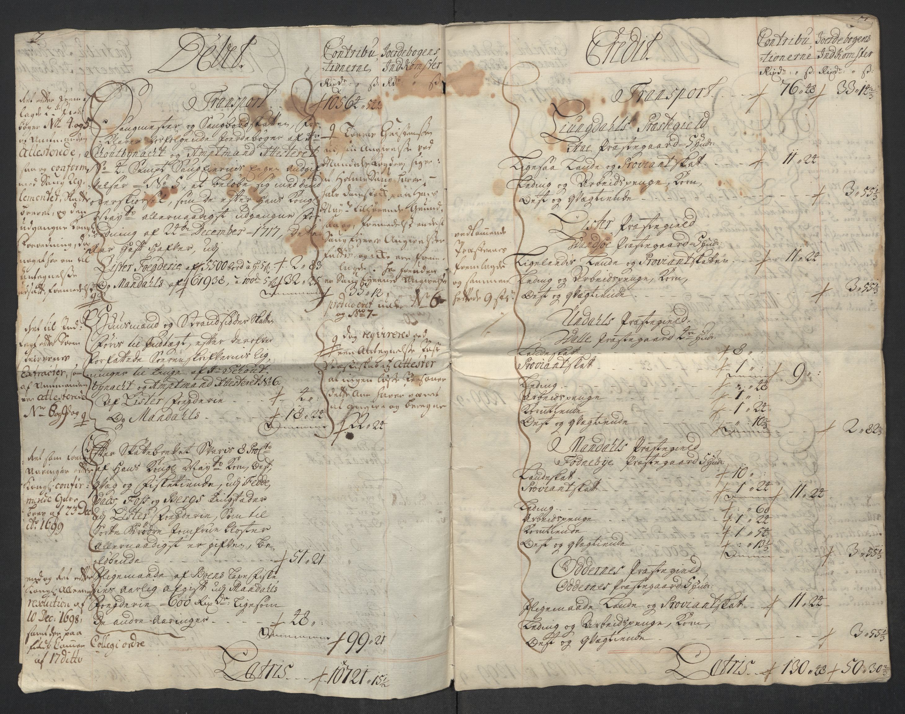 Rentekammeret inntil 1814, Reviderte regnskaper, Fogderegnskap, AV/RA-EA-4092/R43/L2563: Fogderegnskap Lista og Mandal, 1718, s. 5