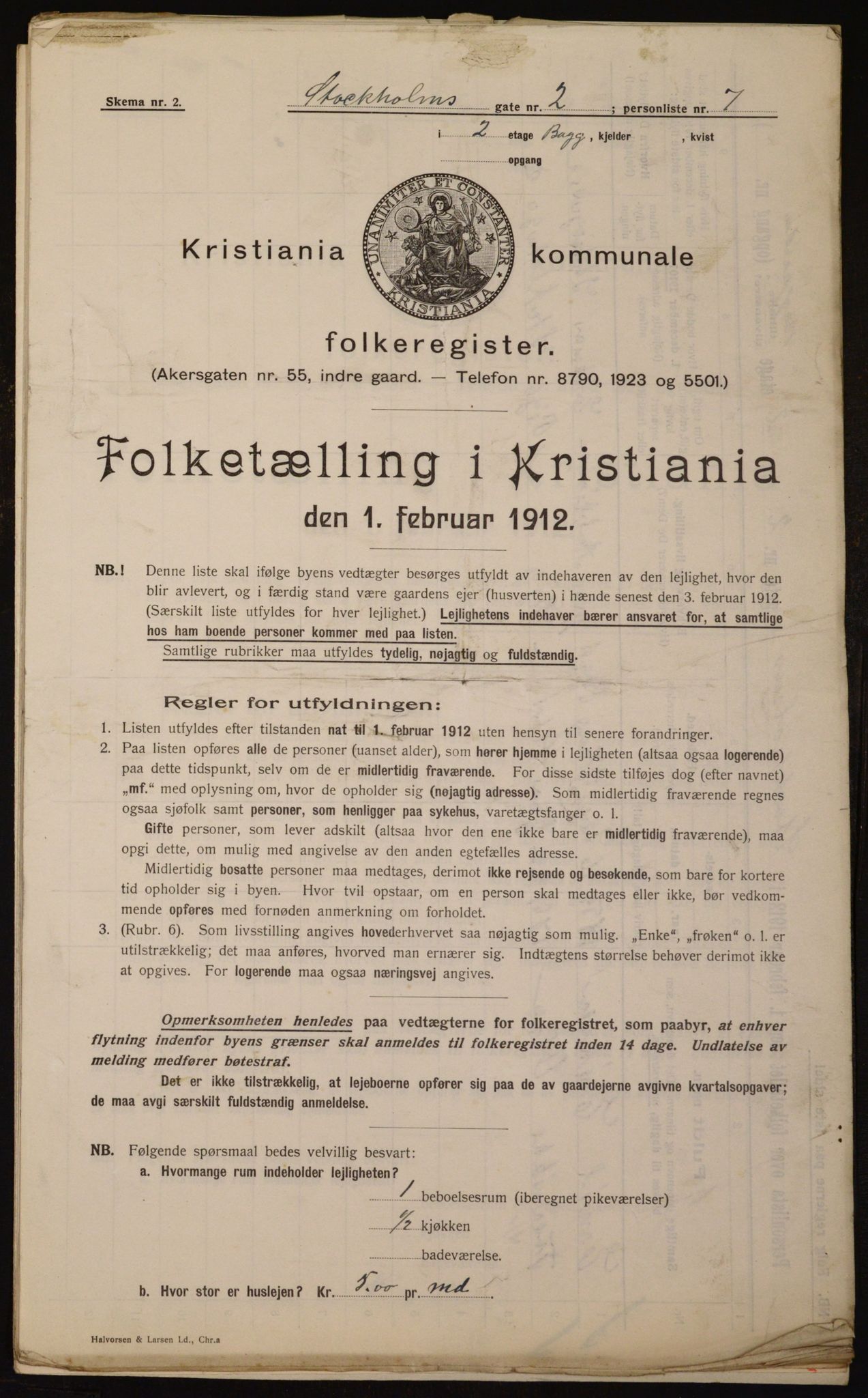 OBA, Kommunal folketelling 1.2.1912 for Kristiania, 1912, s. 102417