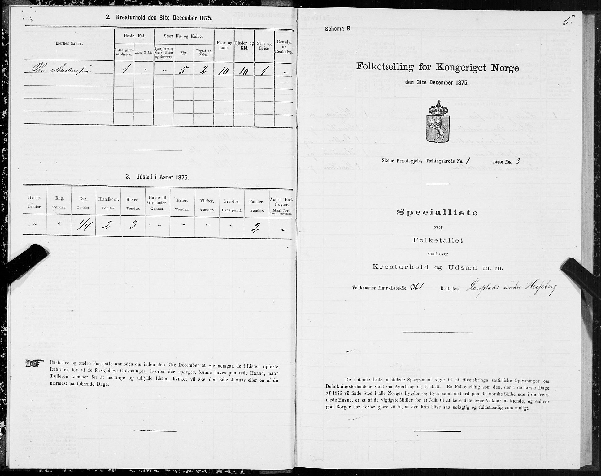 SAT, Folketelling 1875 for 1529P Skodje prestegjeld, 1875, s. 1005