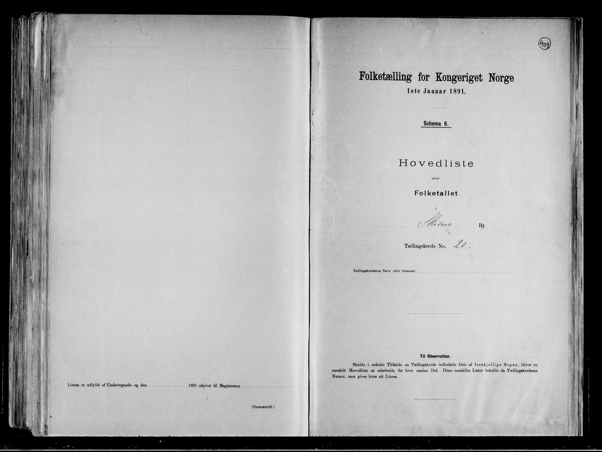 RA, Folketelling 1891 for 0806 Skien kjøpstad, 1891, s. 47