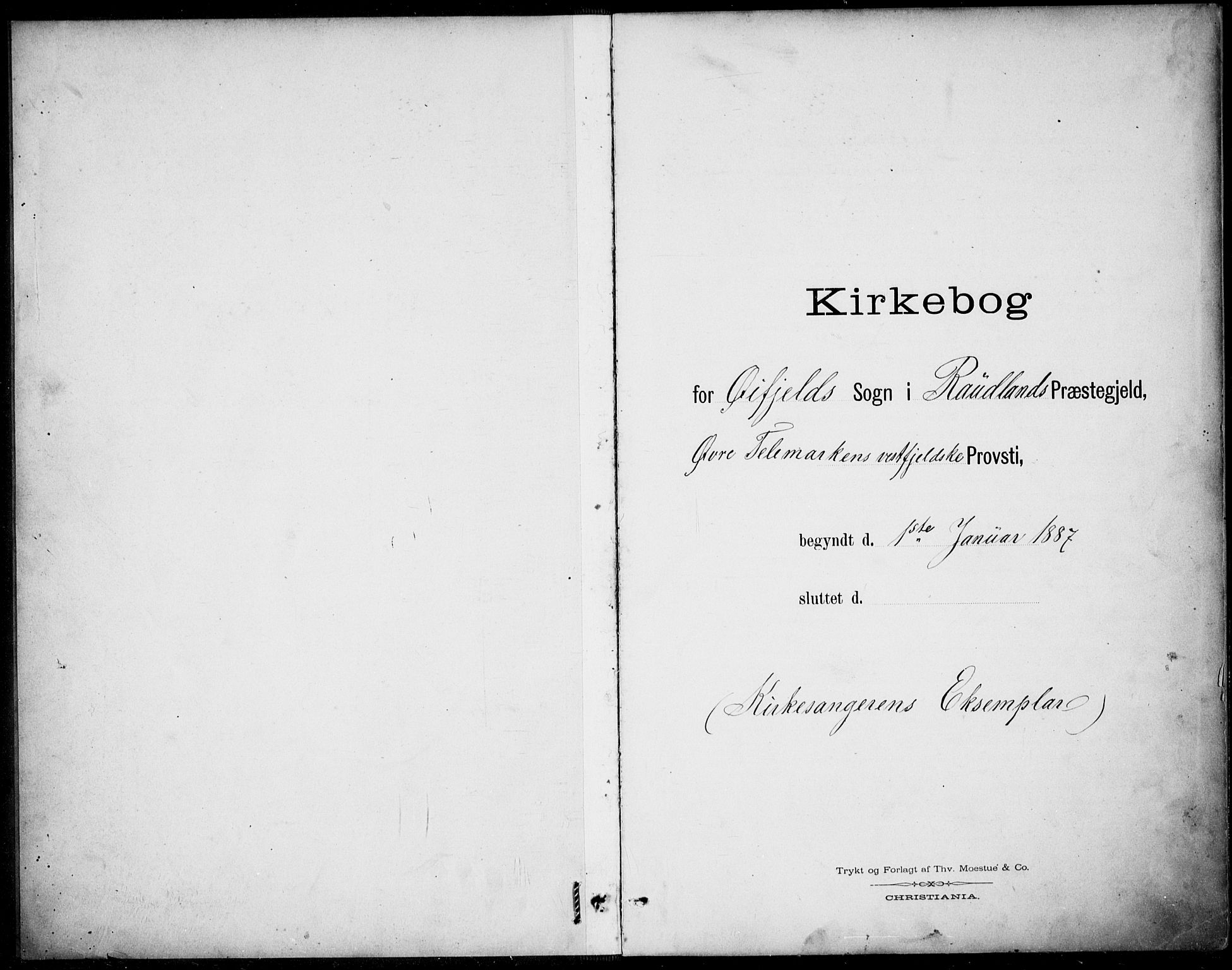 Rauland kirkebøker, SAKO/A-292/G/Gb/L0002: Klokkerbok nr. II 2, 1887-1937