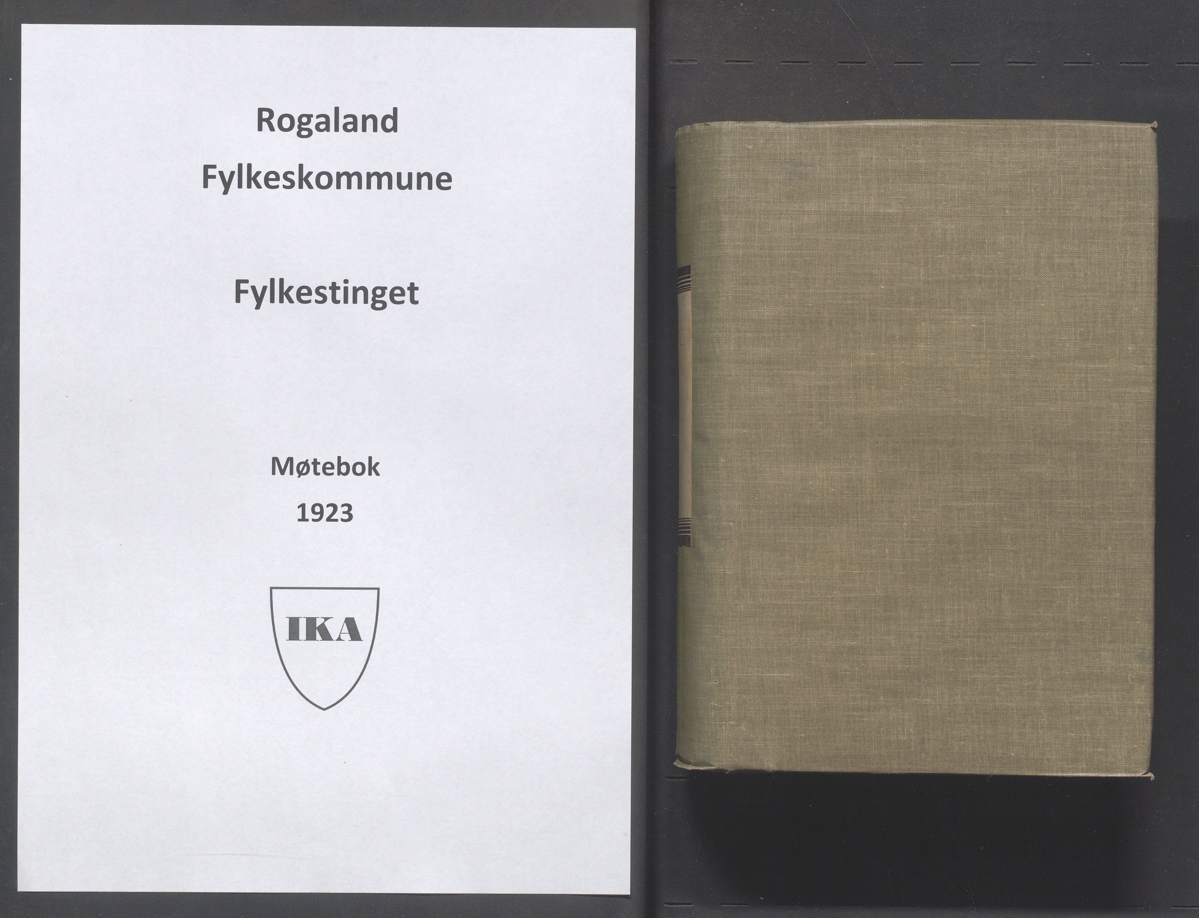 Rogaland fylkeskommune - Fylkesrådmannen , IKAR/A-900/A/Aa/Aaa/L0042: Møtebok , 1923