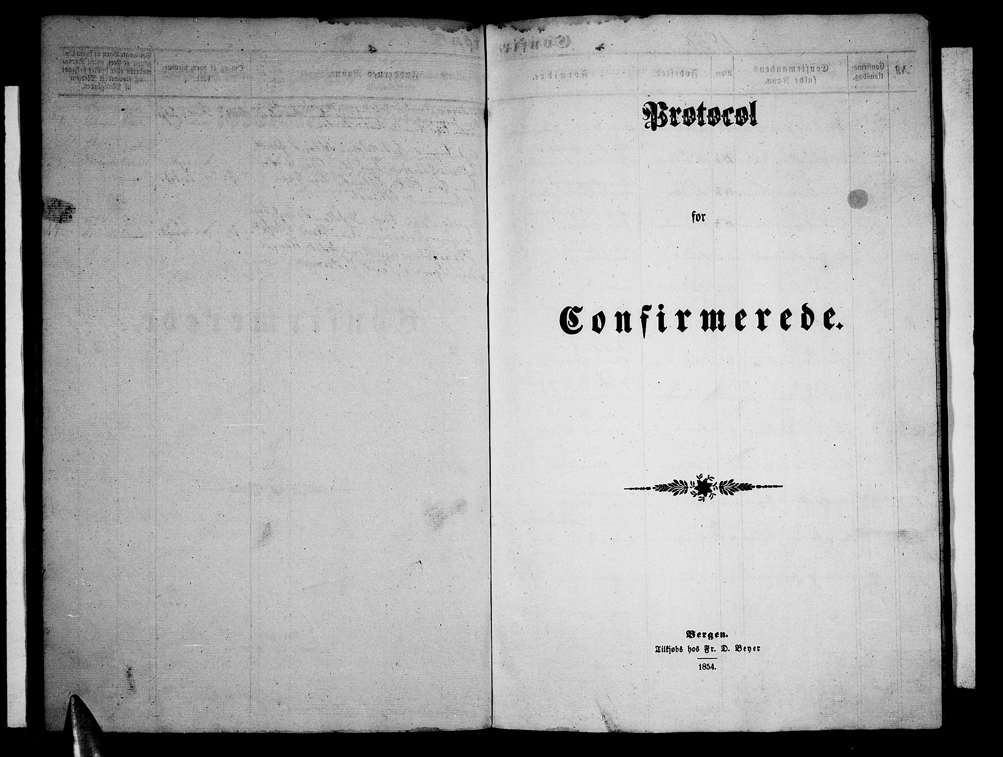Vossestrand Sokneprestembete, SAB/A-79101/H/Hab: Klokkerbok nr. A 1, 1855-1879