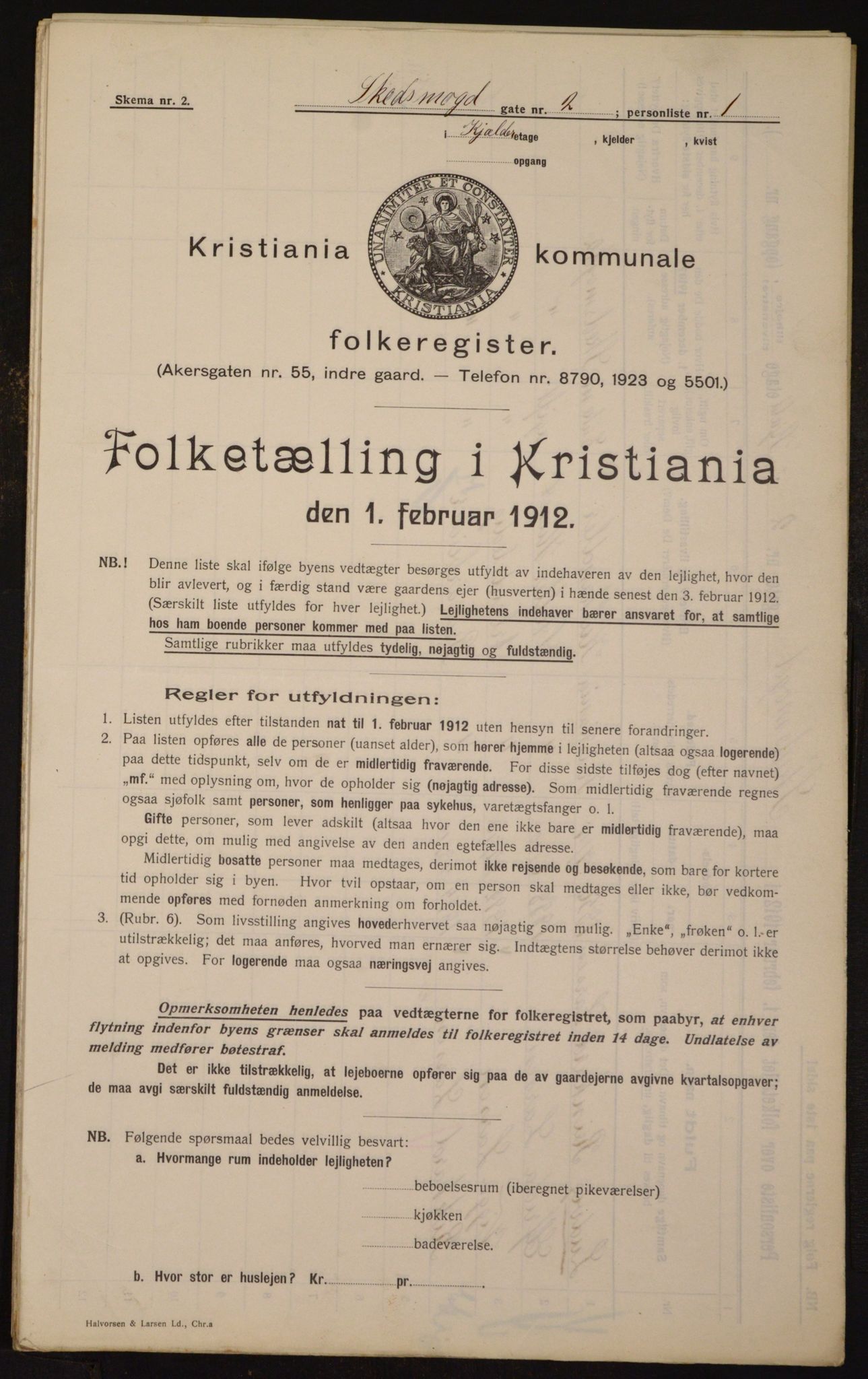 OBA, Kommunal folketelling 1.2.1912 for Kristiania, 1912, s. 95531