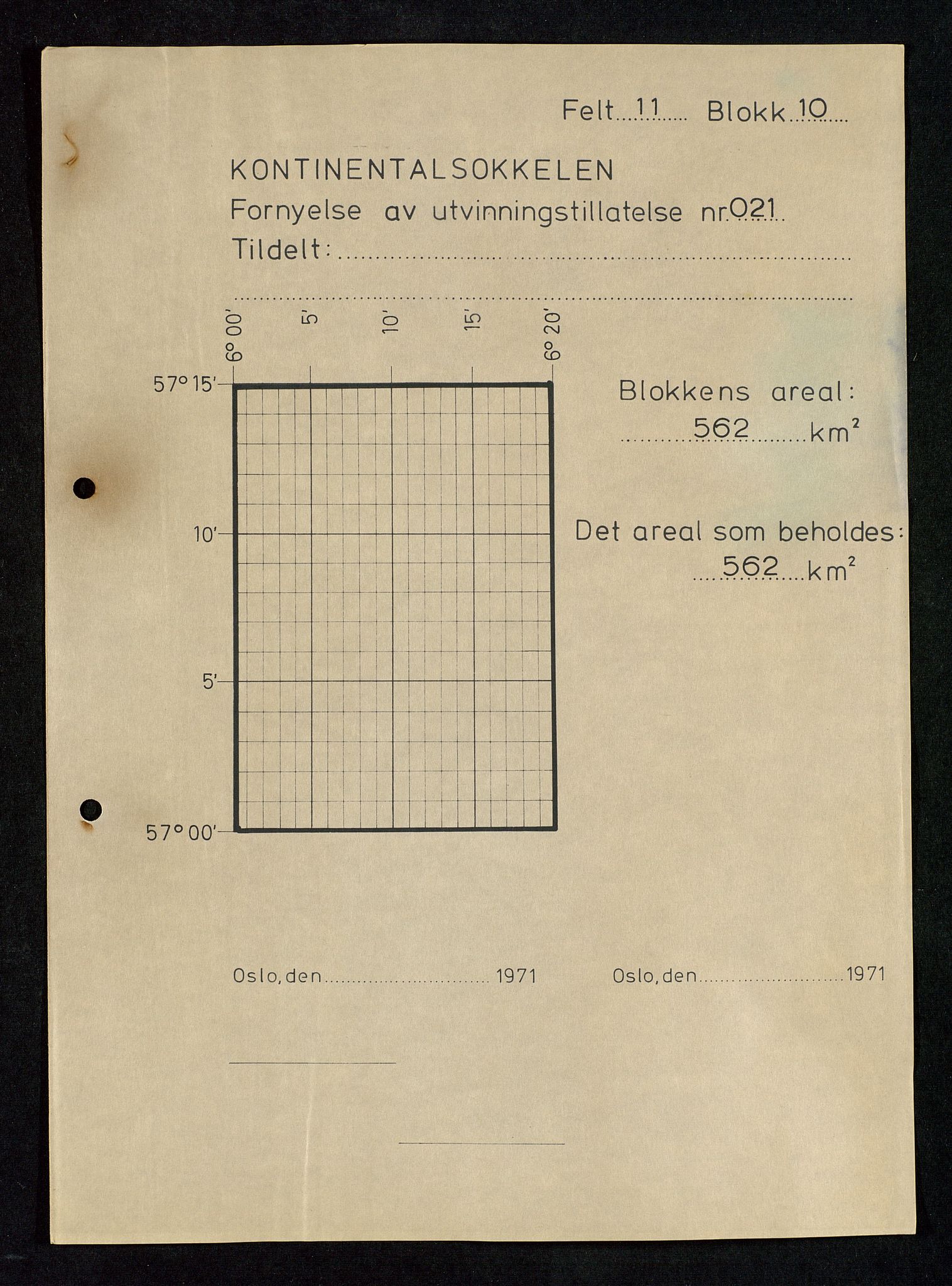 Industridepartementet, Oljekontoret, AV/SAST-A-101348/Da/L0004: Arkivnøkkel 711 - 712 Utvinningstillatelser, 1970-1971, s. 245