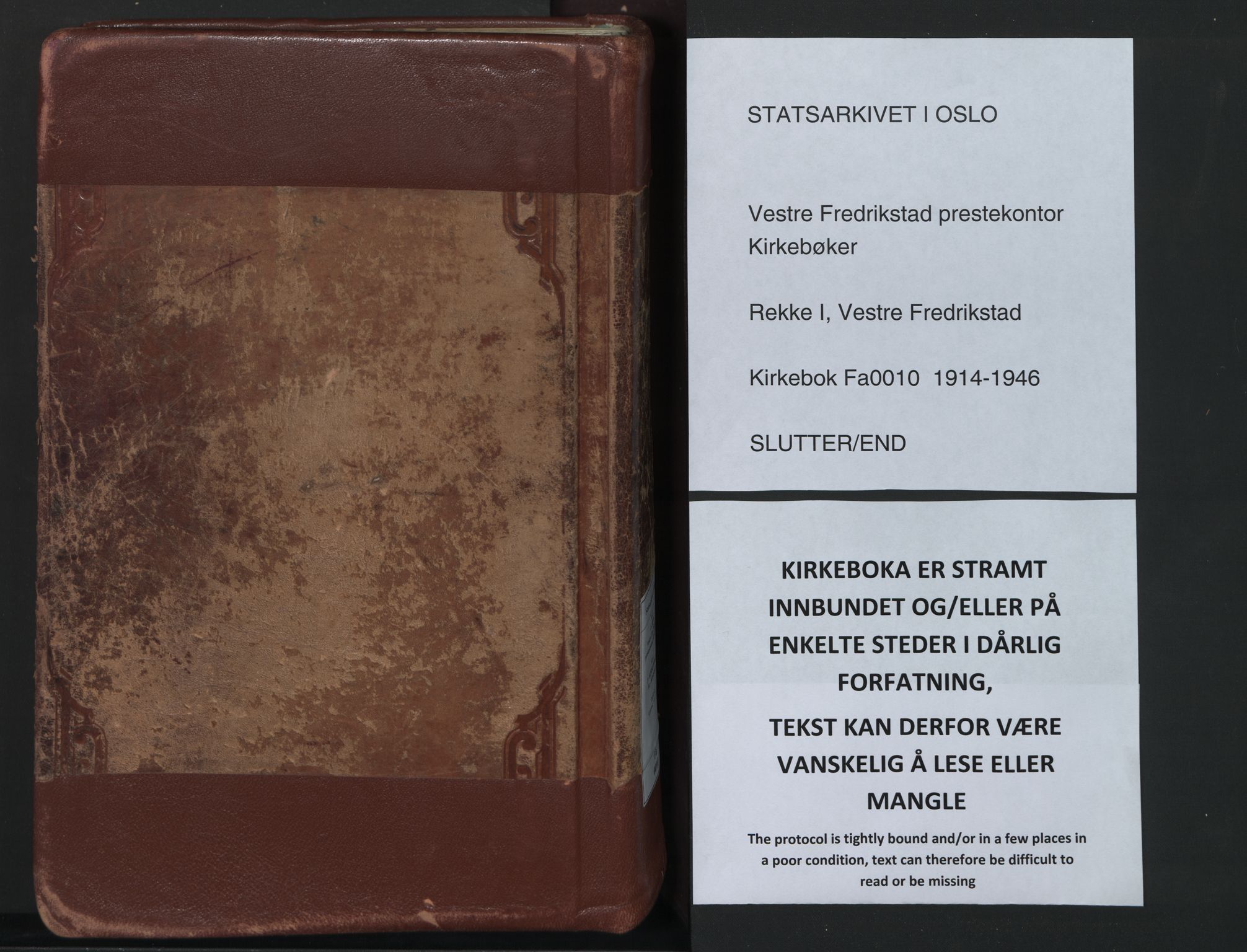 Fredrikstad domkirkes prestekontor Kirkebøker, AV/SAO-A-10906/F/Fa/L0010: Ministerialbok nr. I 10, 1914-1946