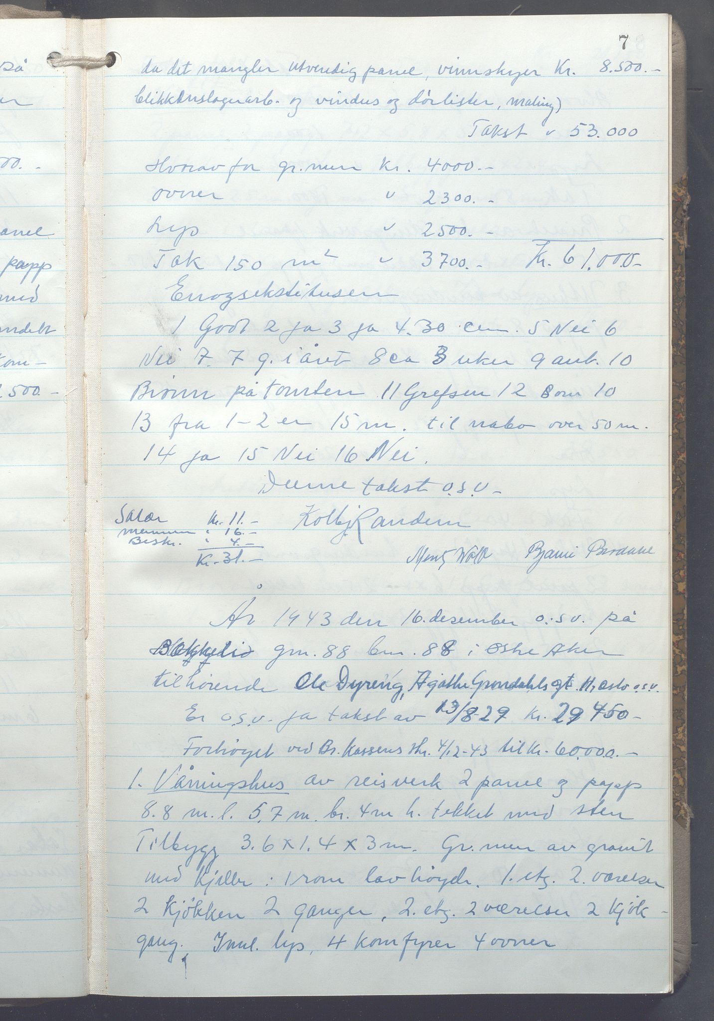 Lensmennene i Aker, OBA/A-10133/F/Fc/L0035: Branntakstprotokoll, 1943-1946, s. 7