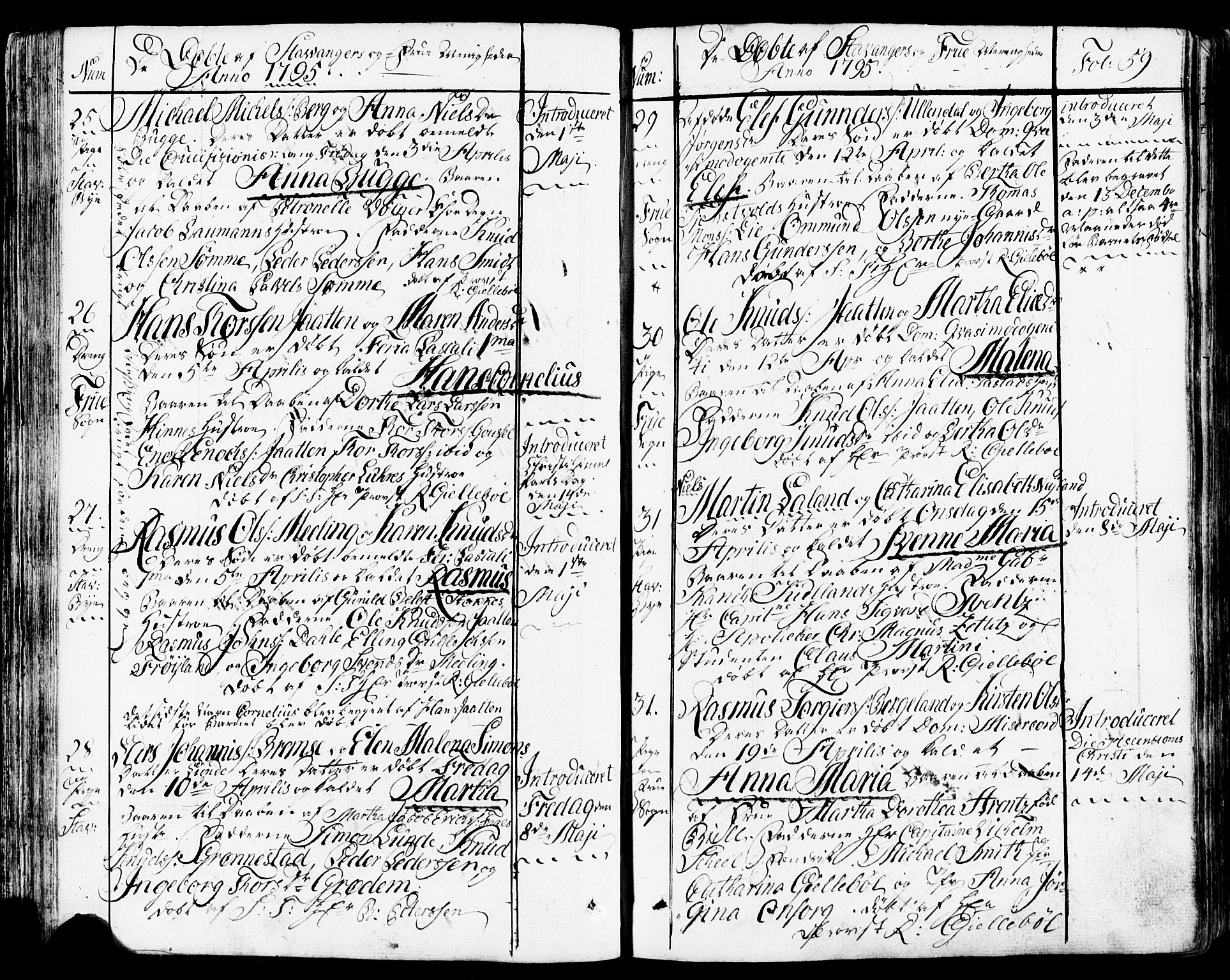 Domkirken sokneprestkontor, AV/SAST-A-101812/001/30/30BB/L0007: Klokkerbok nr. B 7, 1791-1813, s. 59