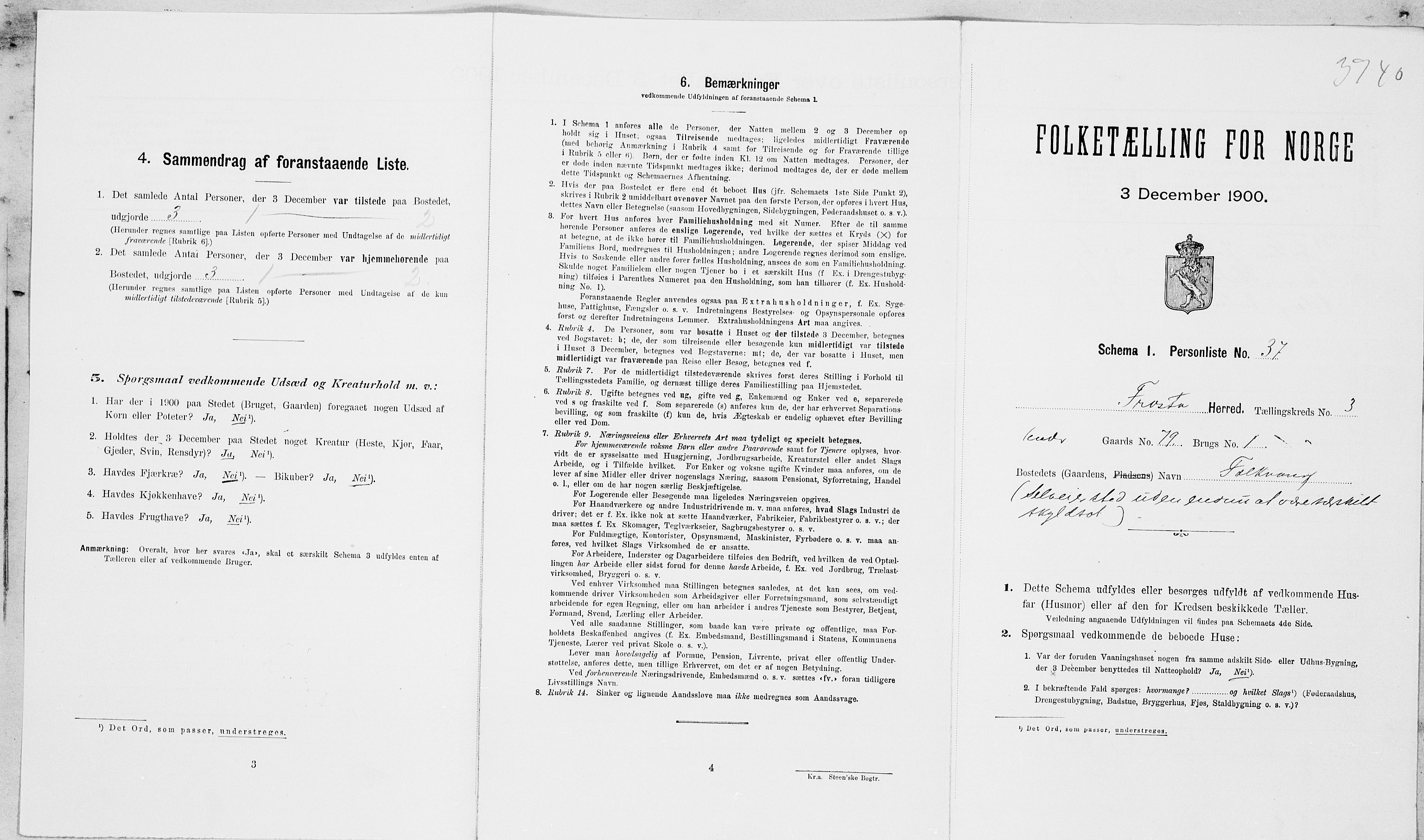 SAT, Folketelling 1900 for 1717 Frosta herred, 1900, s. 389