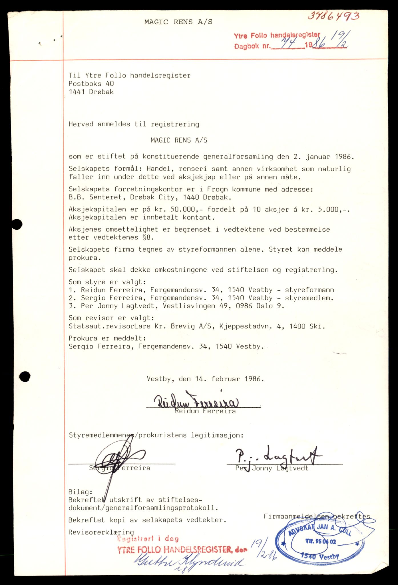 Ytre Follo tingrett, AV/SAT-A-10177/K/Ka/Kaa/L0004: Aksjeselskap, M - Å, 1890-1989, s. 5