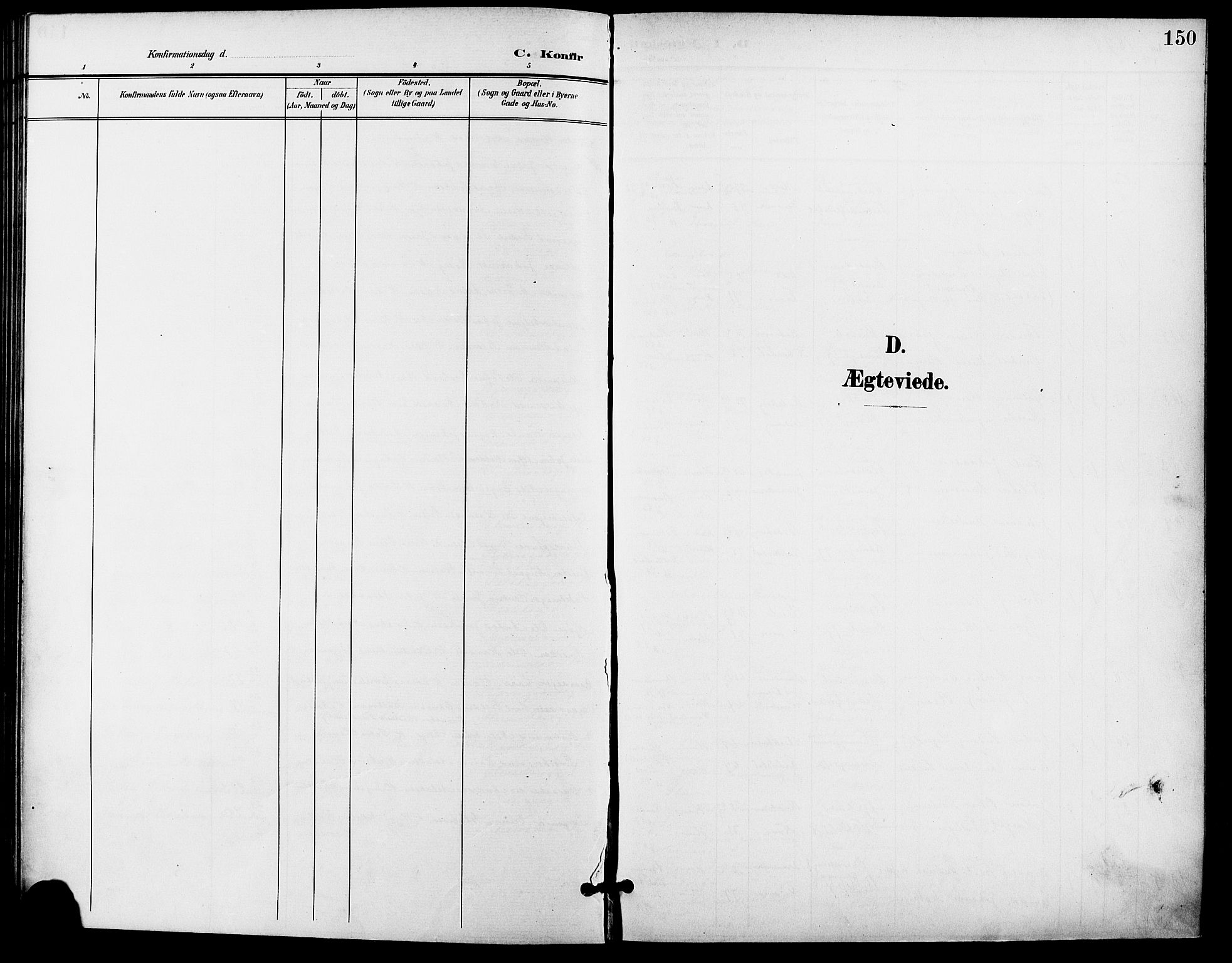 Gamle Aker prestekontor Kirkebøker, SAO/A-10617a/F/L0012: Ministerialbok nr. 12, 1898-1910, s. 150