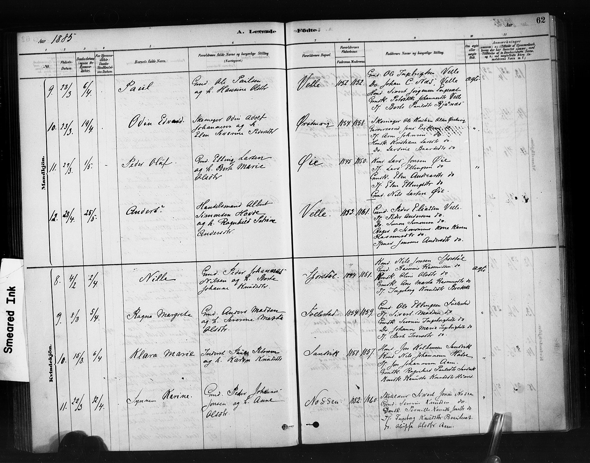 Ministerialprotokoller, klokkerbøker og fødselsregistre - Møre og Romsdal, AV/SAT-A-1454/513/L0176: Ministerialbok nr. 513A03, 1877-1889, s. 62