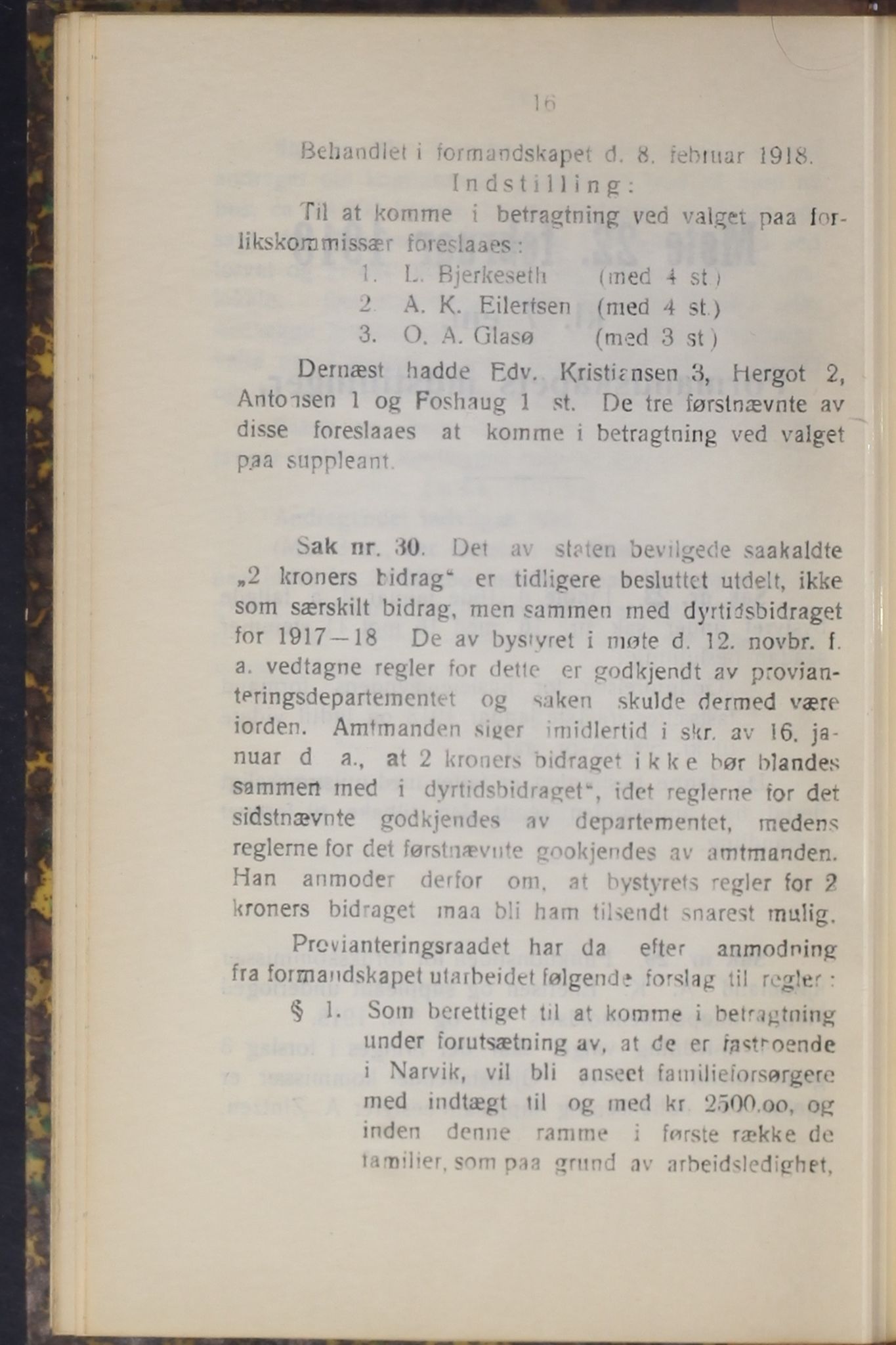 Narvik kommune. Formannskap , AIN/K-18050.150/A/Ab/L0008: Møtebok, 1918