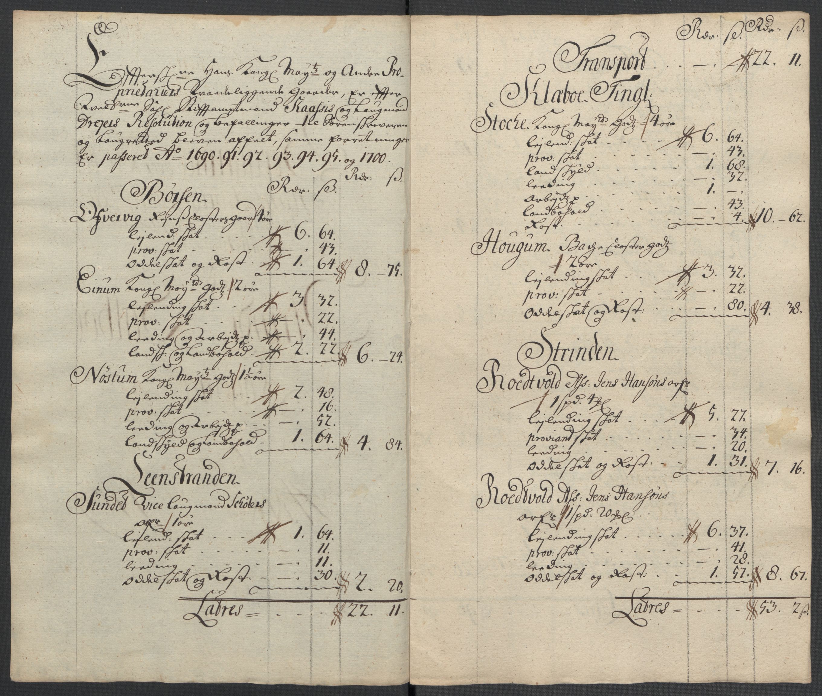 Rentekammeret inntil 1814, Reviderte regnskaper, Fogderegnskap, RA/EA-4092/R61/L4111: Fogderegnskap Strinda og Selbu, 1709-1710, s. 187