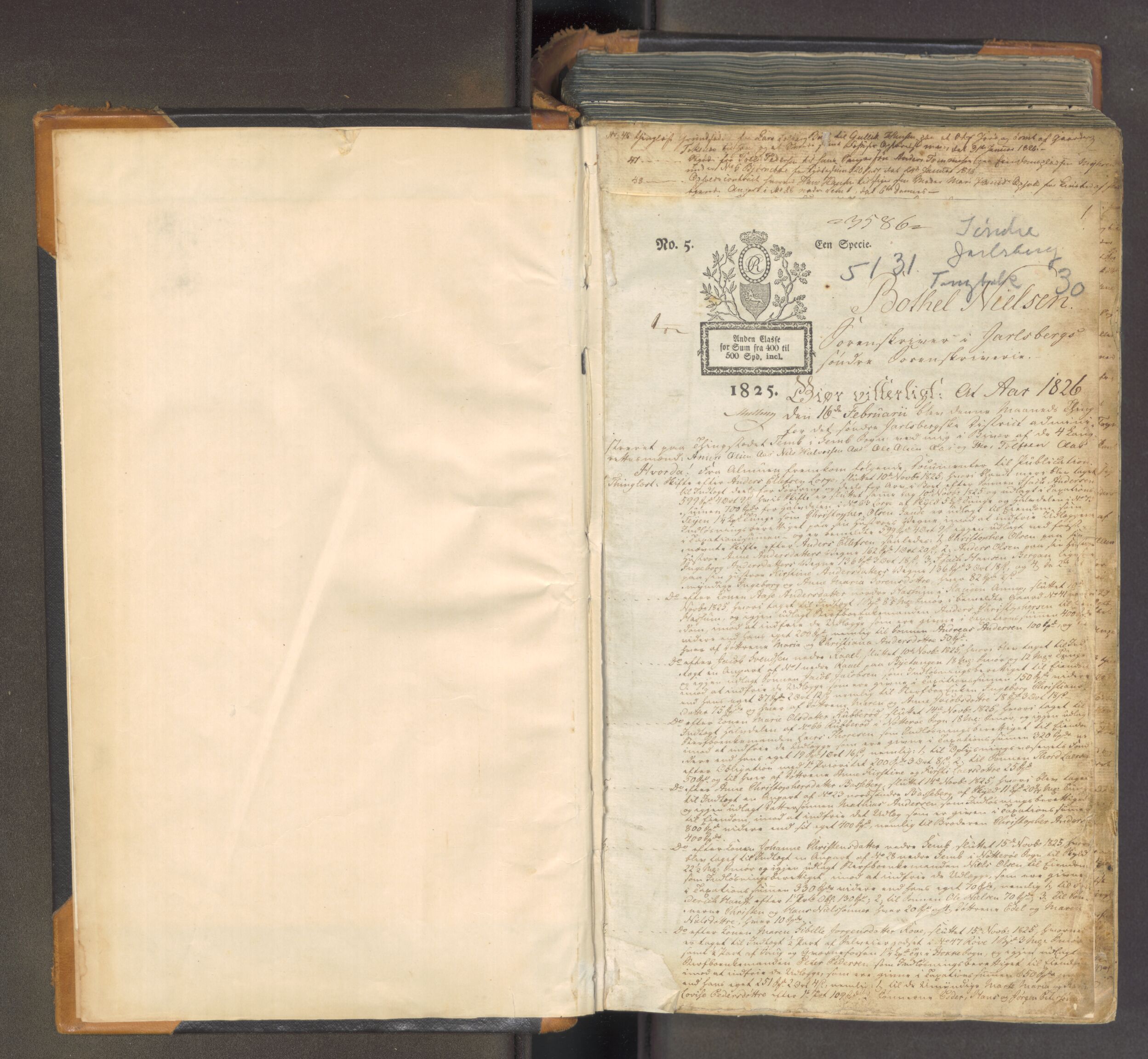 Søndre Jarlsberg sorenskriveri, AV/SAKO-A-129/F/Fa/L0030: Tingbok, 1826-1830, s. 1a