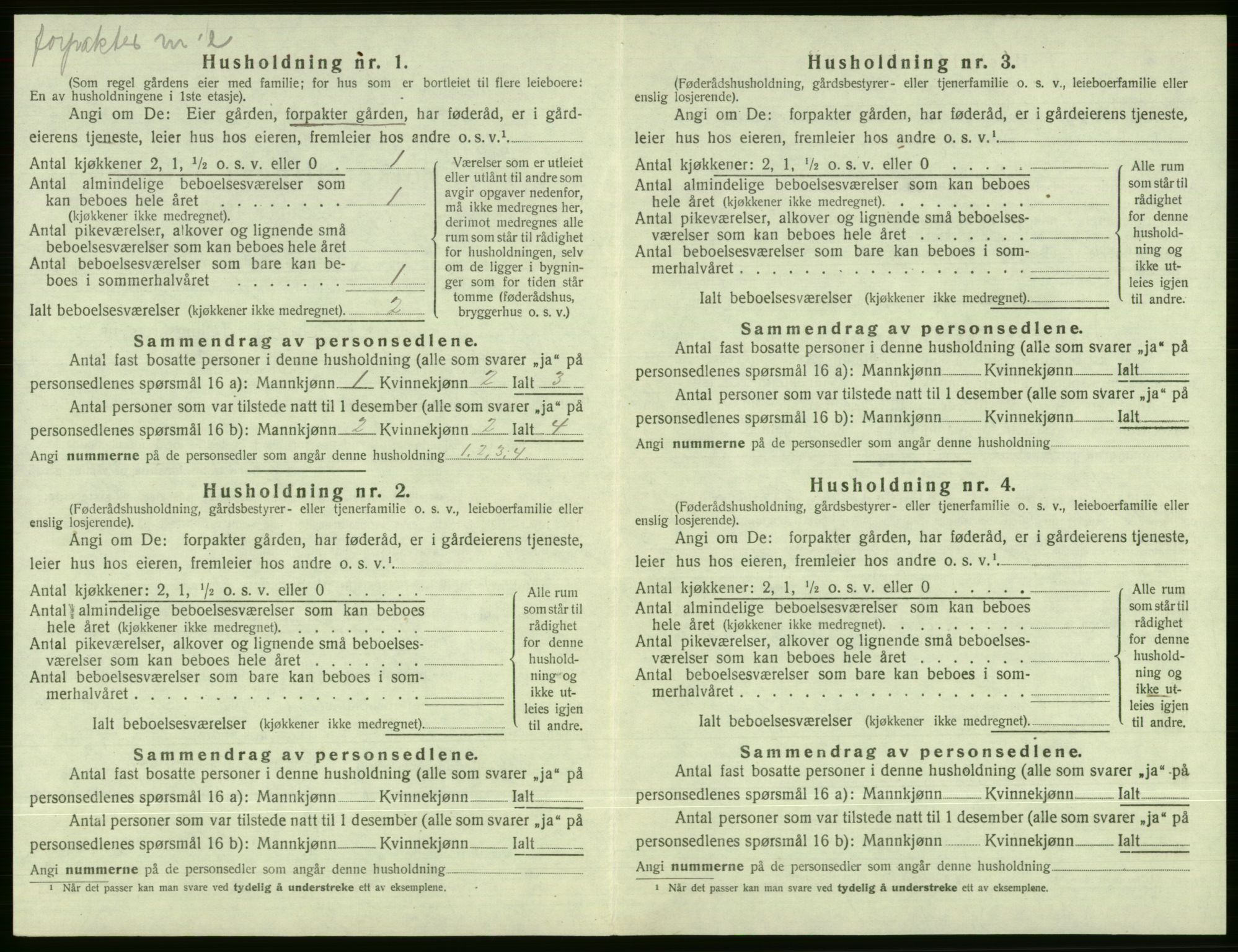 SAB, Folketelling 1920 for 1237 Evanger herred, 1920, s. 616