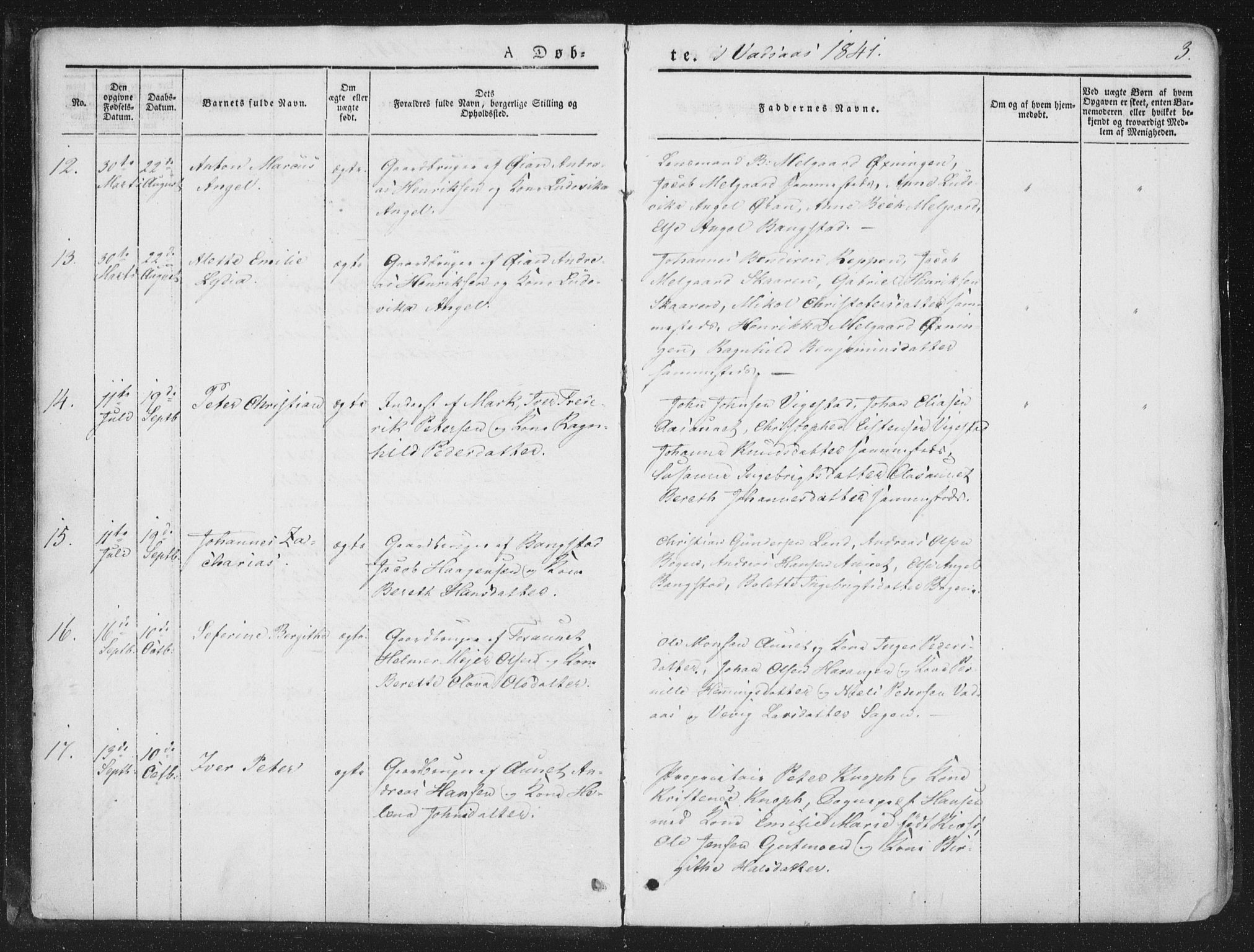 Ministerialprotokoller, klokkerbøker og fødselsregistre - Nordland, AV/SAT-A-1459/810/L0144: Ministerialbok nr. 810A07 /1, 1841-1862, s. 3