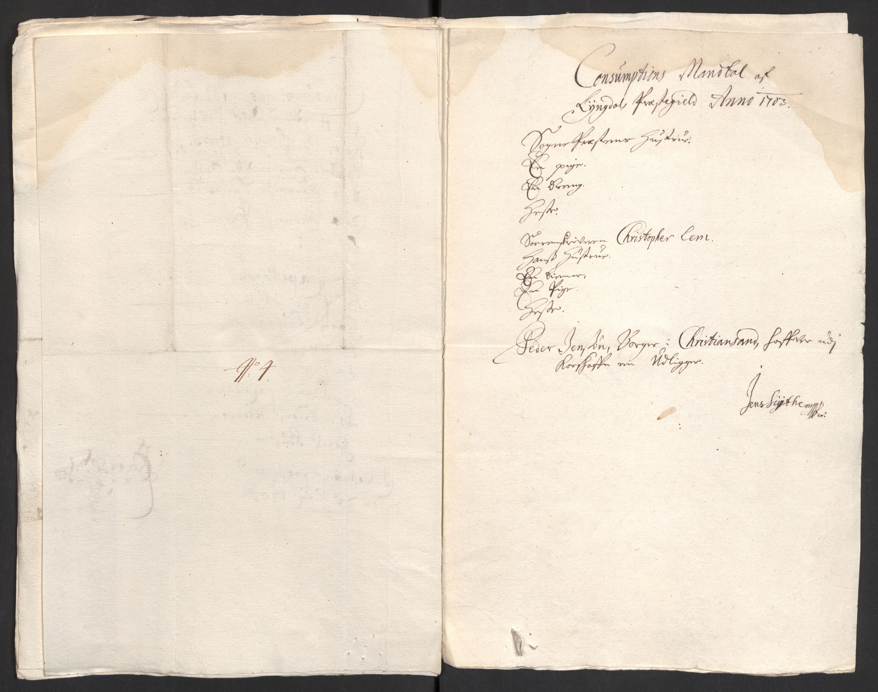 Rentekammeret inntil 1814, Reviderte regnskaper, Fogderegnskap, AV/RA-EA-4092/R43/L2550: Fogderegnskap Lista og Mandal, 1703-1704, s. 47