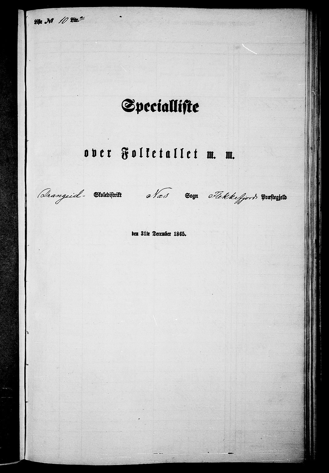 RA, Folketelling 1865 for 1042L Flekkefjord prestegjeld, Nes sokn og Hidra sokn, 1865, s. 137