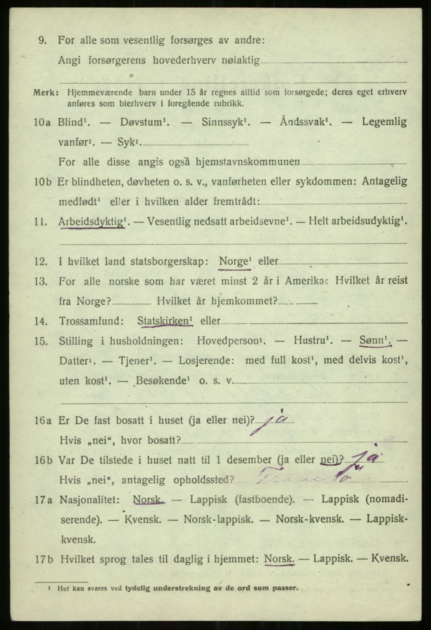SATØ, Folketelling 1920 for 1935 Helgøy herred, 1920, s. 1412