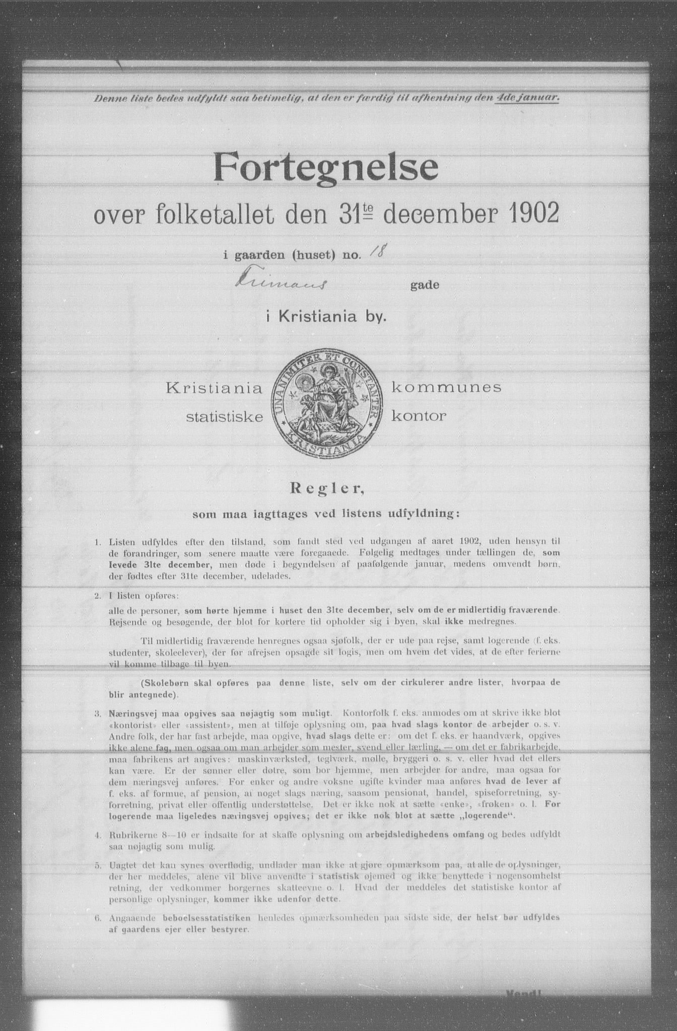 OBA, Kommunal folketelling 31.12.1902 for Kristiania kjøpstad, 1902, s. 5202