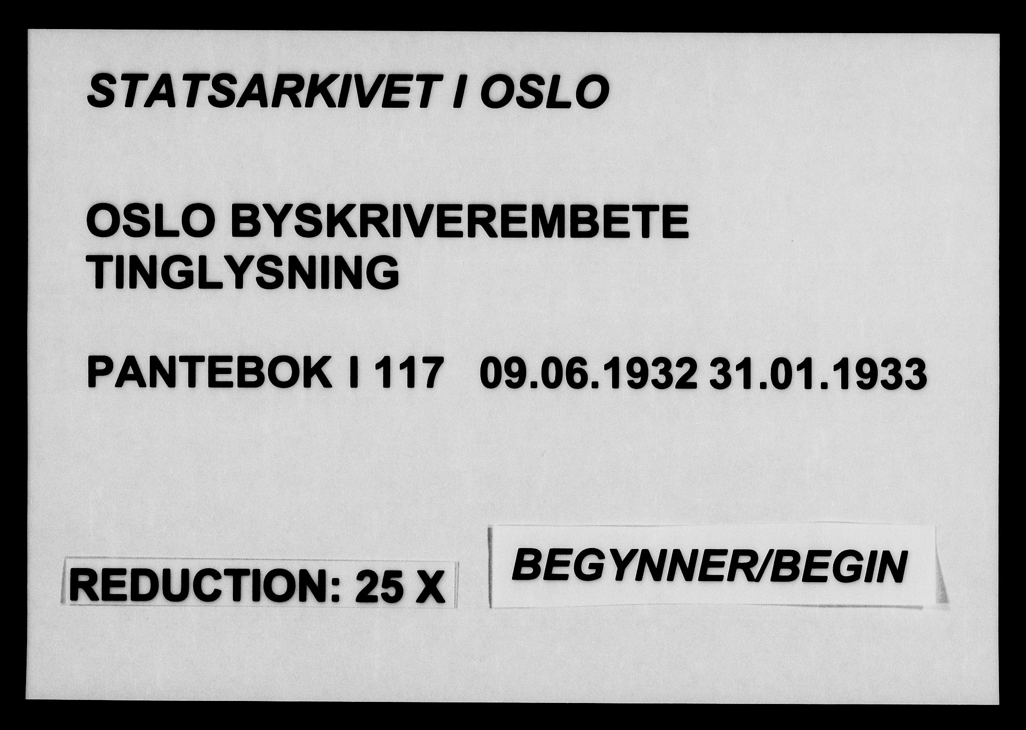 Oslo byskriverembete, SAO/A-10227/G/Gb/Gbb/Gbba/L0117: Pantebok nr. I 117, 1932-1933