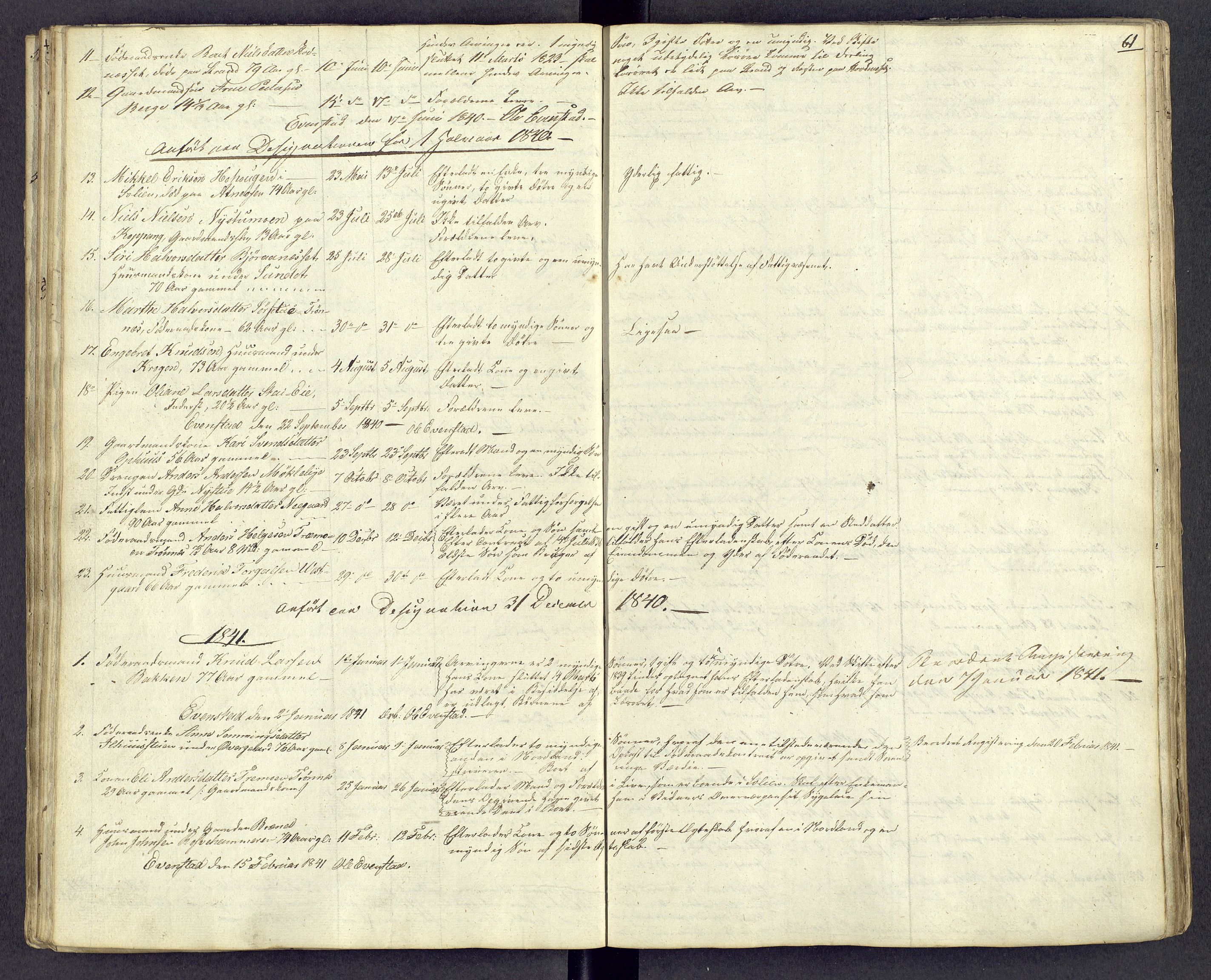 Østerdalen sorenskriveri, AV/SAH-TING-032/J/Jd/L0004: Dødsfallsjournal, 1834-1843, s. 61