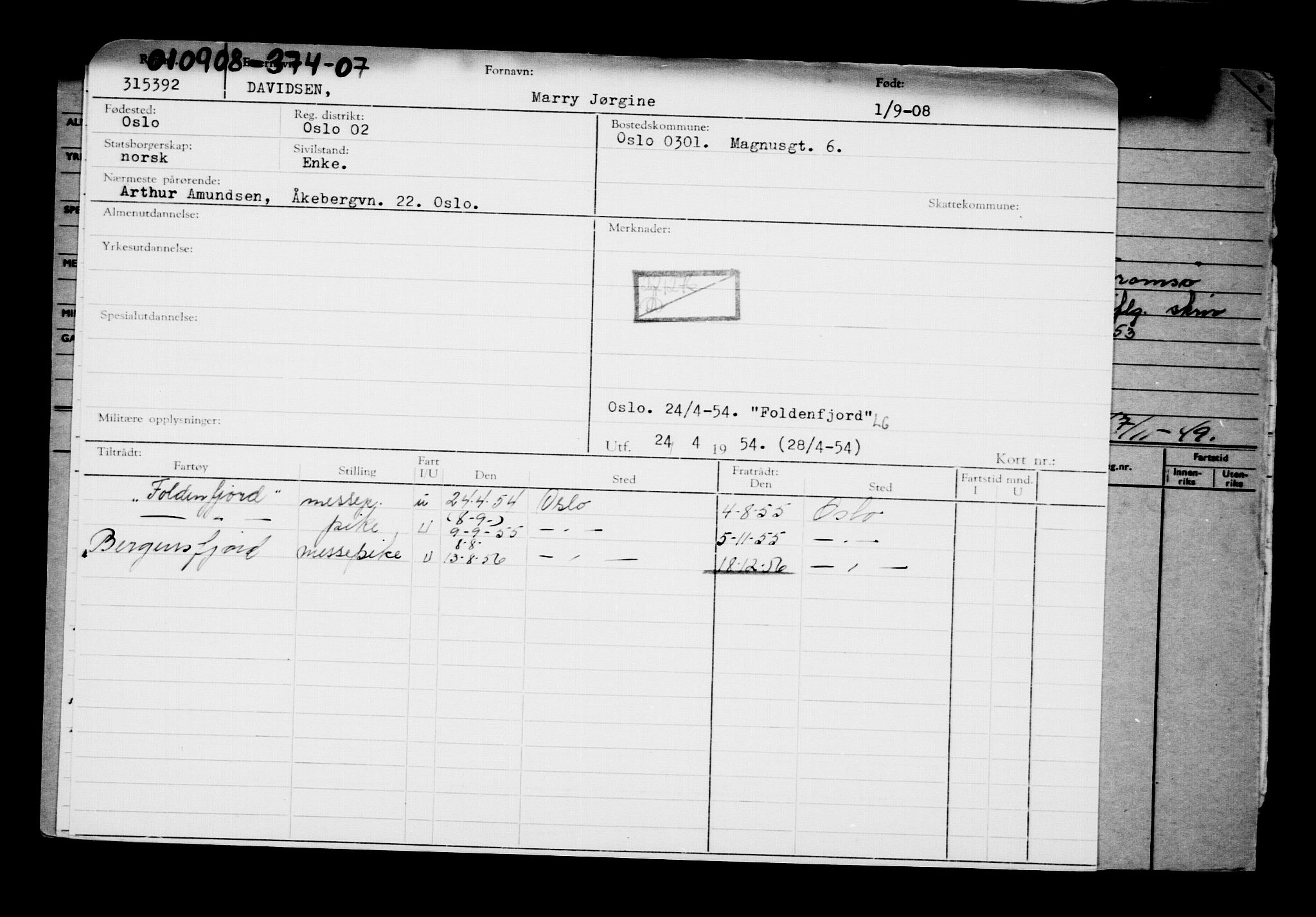 Direktoratet for sjømenn, AV/RA-S-3545/G/Gb/L0079: Hovedkort, 1908, s. 3