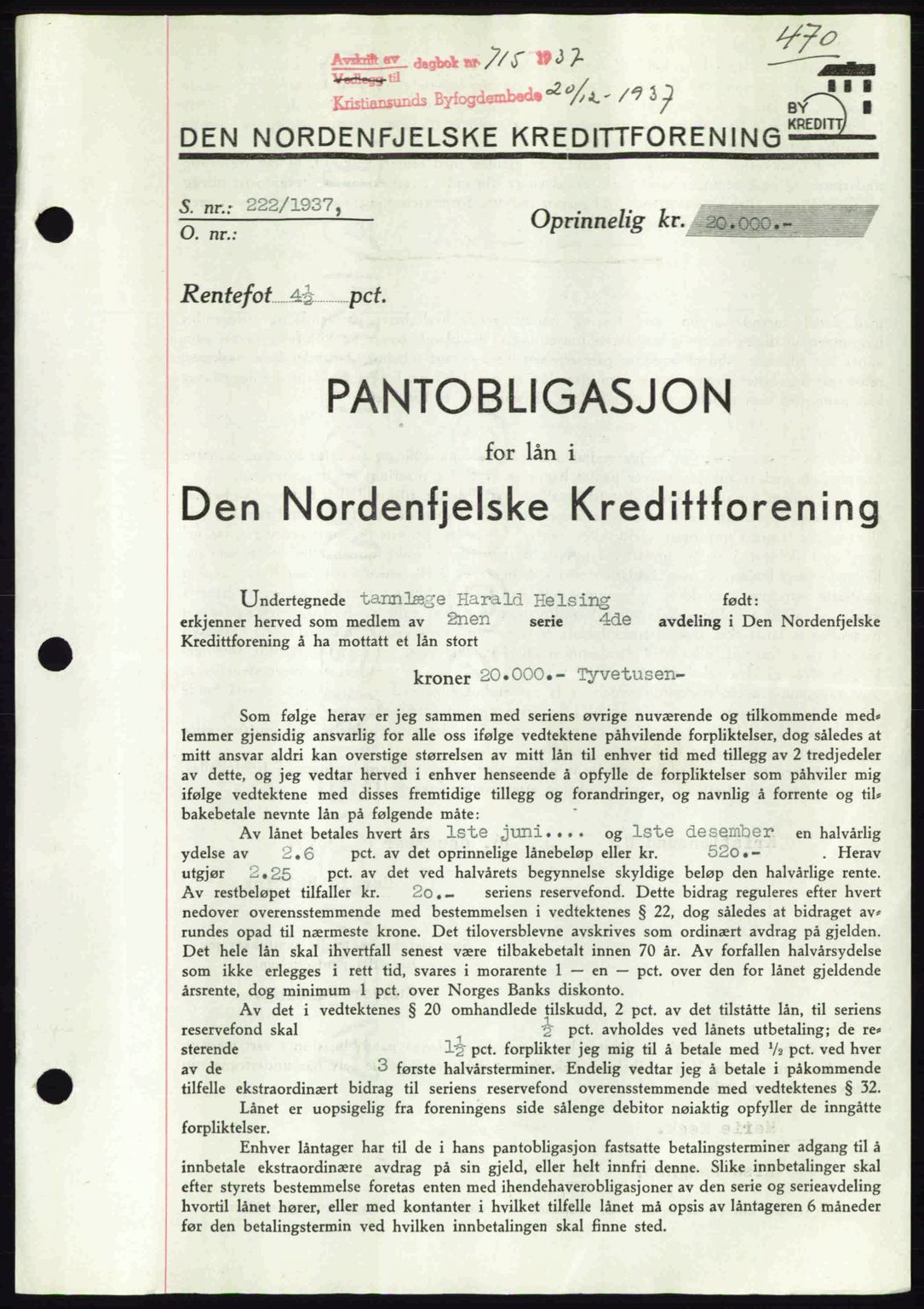 Kristiansund byfogd, SAT/A-4587/A/27: Pantebok nr. 29, 1936-1937, Dagboknr: 715/1937