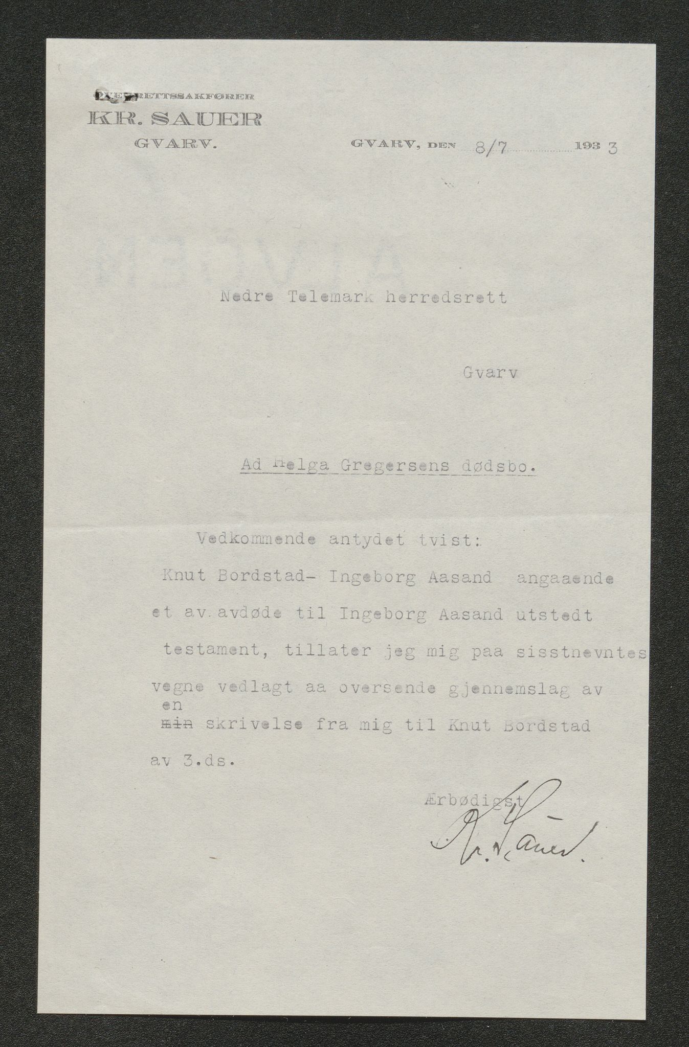 Nedre Telemark sorenskriveri, SAKO/A-135/H/Ha/Hab/L0008: Dødsfallsfortegnelser
, 1931-1935, s. 793